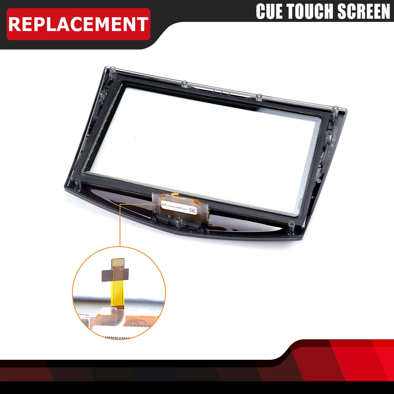 FEXON CUE Touch Screen Display for Cadillac ATS Escalade SRX XTS CTS 2013-2017 with Free Trim Tool, Model KZ-TSD-0001