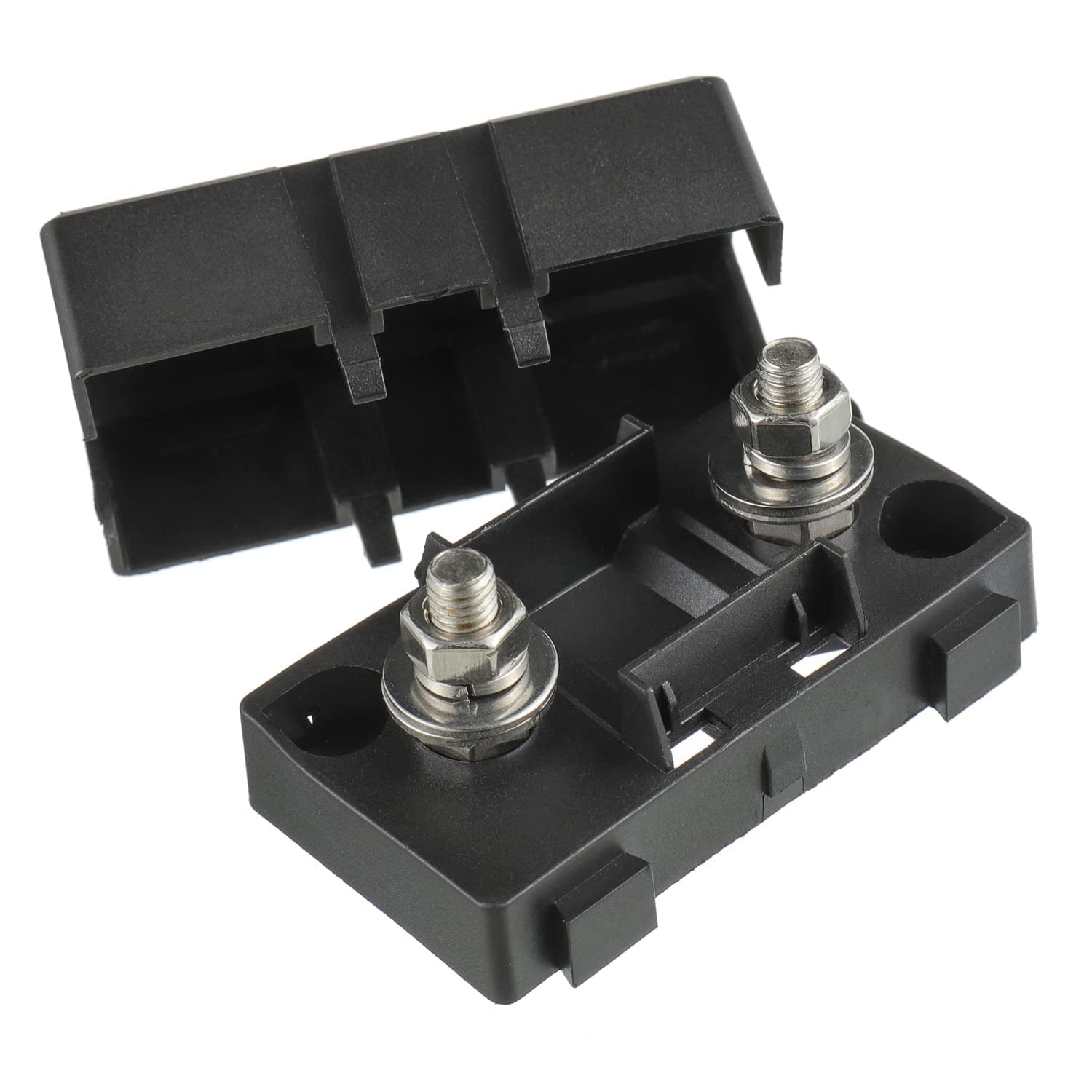 Bojack 200 Amp Ami/Midi Fuse Holders And High Current Bolt-On Midi Fuses 200A For Cars Trucks Vehicles (Pack Of 2