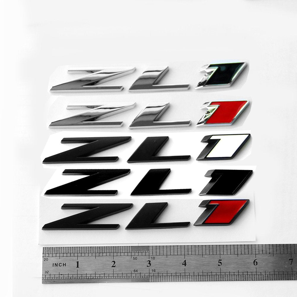 Yoaoo 2-Pack ZL1 Emblem Badge - Matte Black, Metal, Compatible with ZL1 1LE SS RS, Model CS0-2-ZL1BKBK