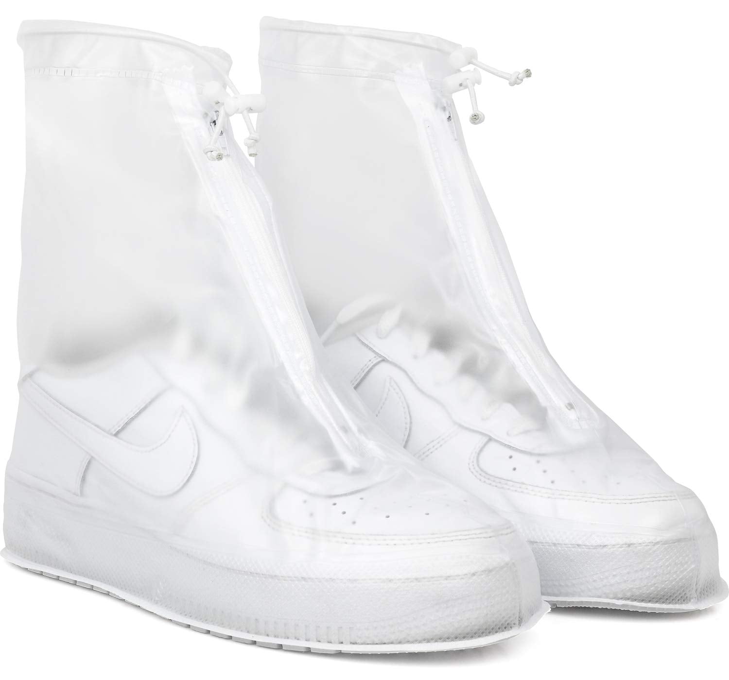 Rain Shoe Covers | Waterproof Shoe Covers For Men Women | Reusable Galoshes Overshoes (Clear, X-Large)
