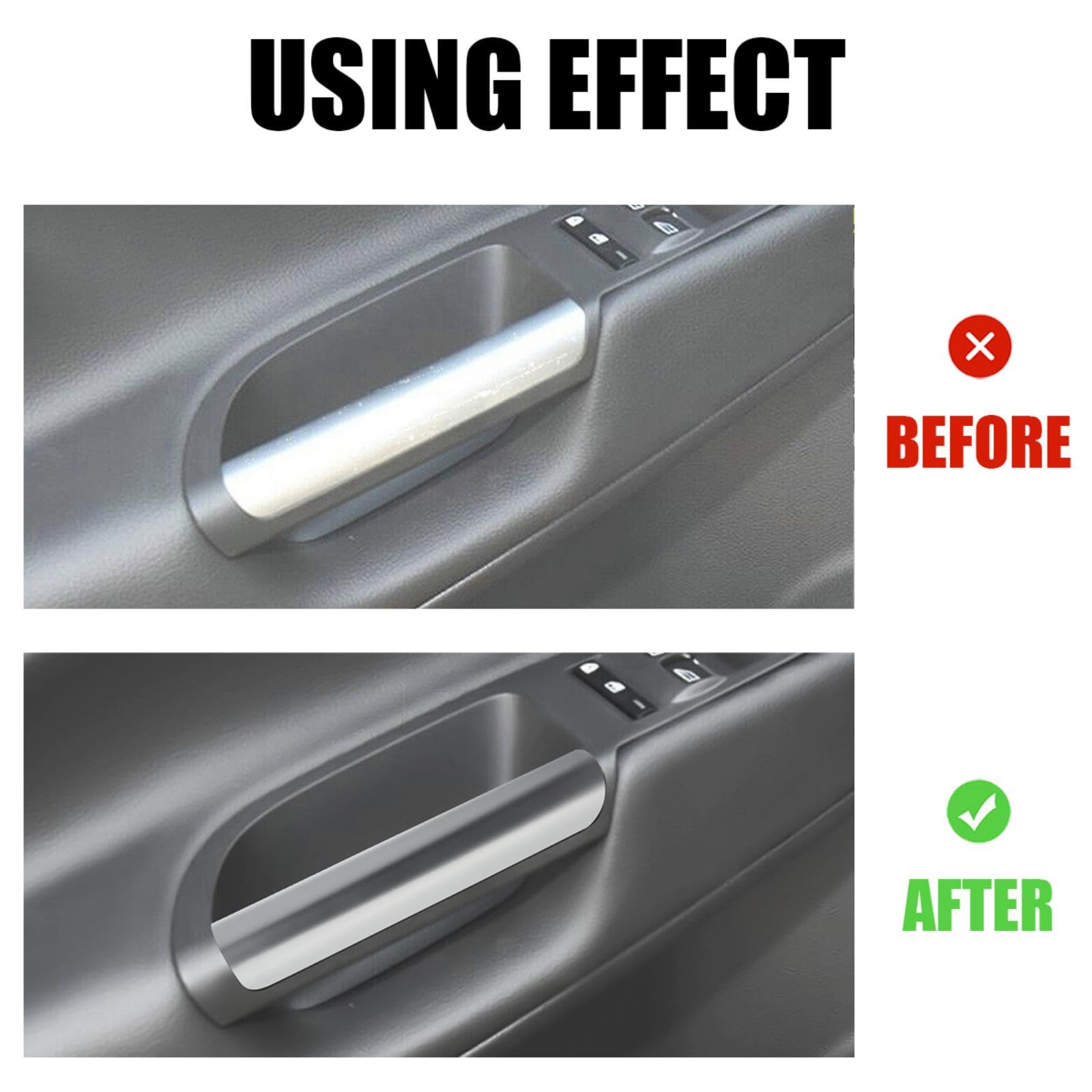 Jerbor Silver Interior Armrest Front Pull Lh Door Handle Grab Trim Fit For 2013-2019 Ford Escape Replace Cj5Z7822621Ba