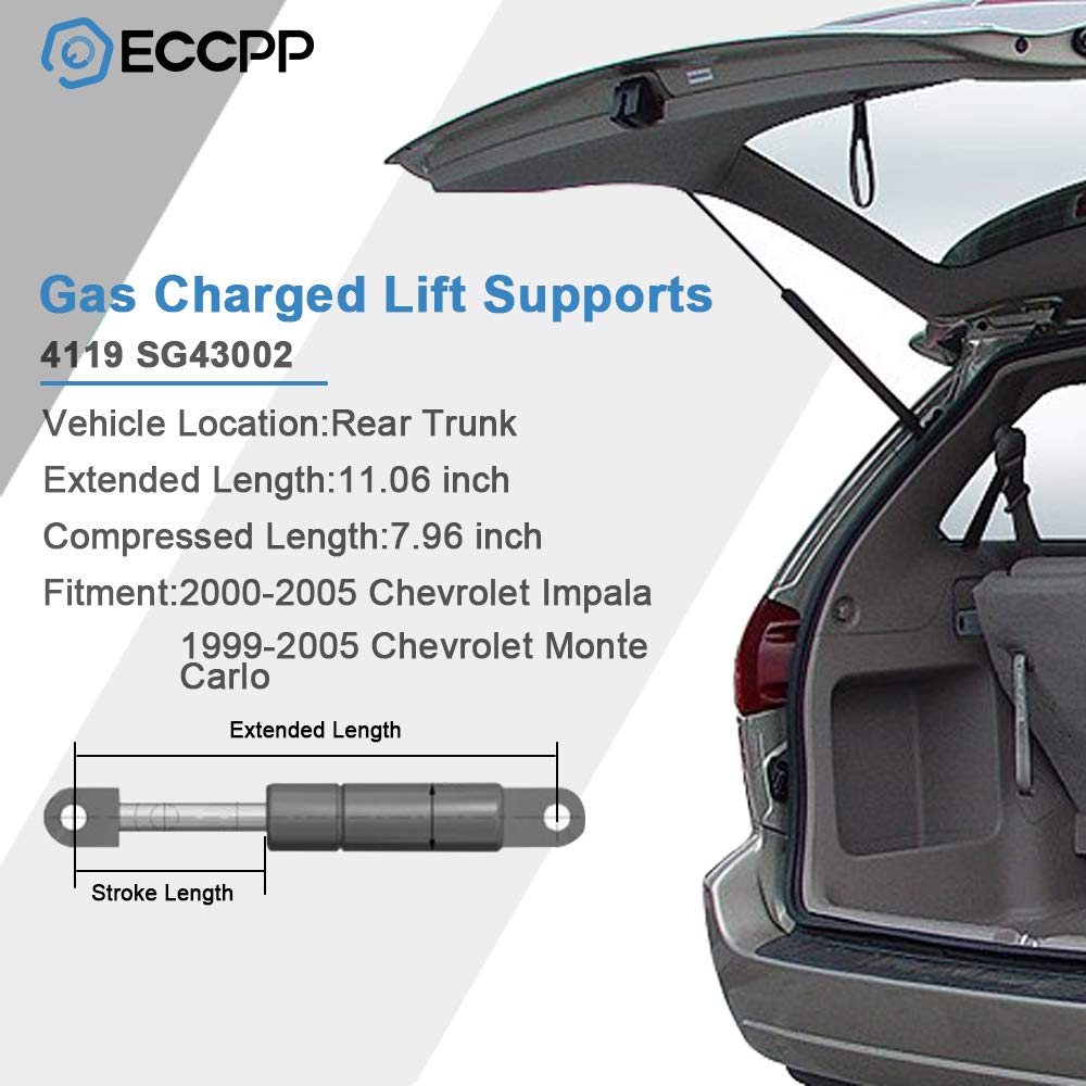 Eccpp Lift Support Rear Trunk Replacement Struts Gas Springs Fit For Chevrolet Impala 2000-2005,For Chevrolet Monte Carlo 1999-2