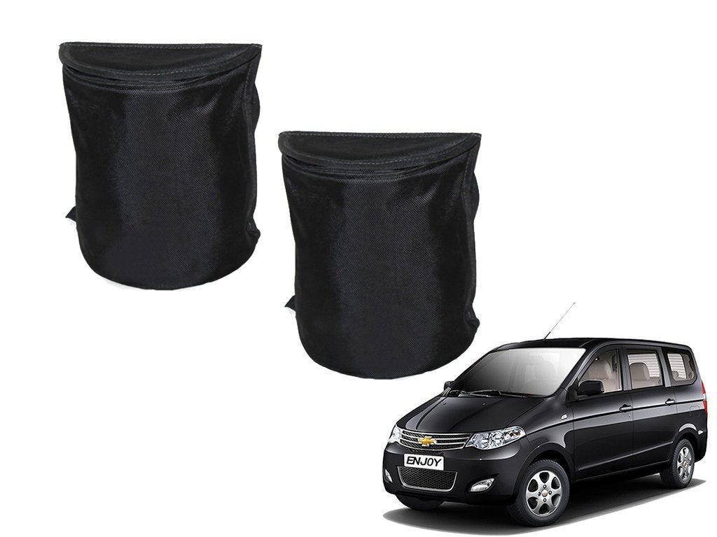 Kozdiko Semi Cylindrical Car Dustbin Set of 2 Pcs for Chevrolet Enjoy
