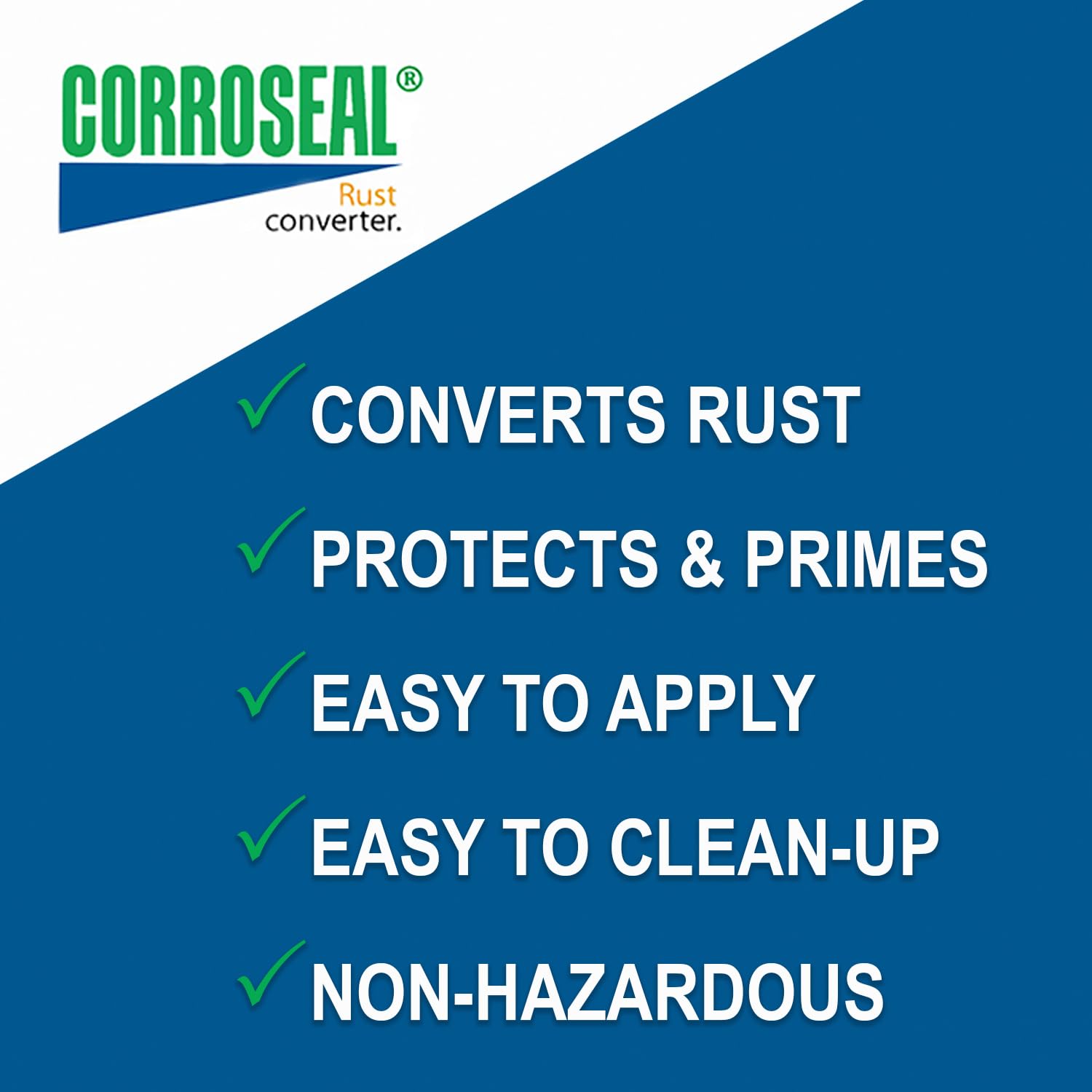 Corroseal Rust Converter & Metal Primer, Pro-Grade 1 Gallon (2-Pack), Prevents Corrosion on Metal, Ideal for Cars, Trucks, Marine & Industrial