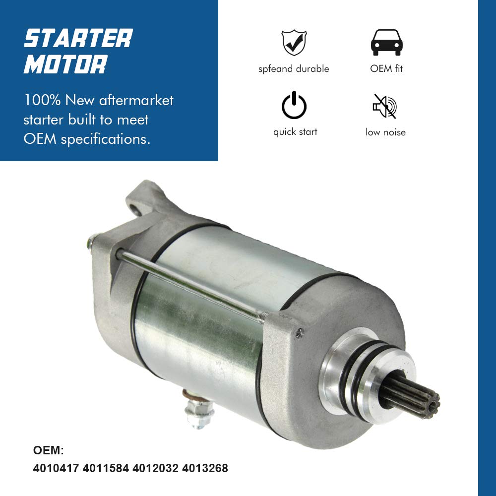 Starter Motor For 4010417 4011584 4012032 4013268 Replace 2002-2015 Polaris Atv Sportsman Ranger 600 700 800