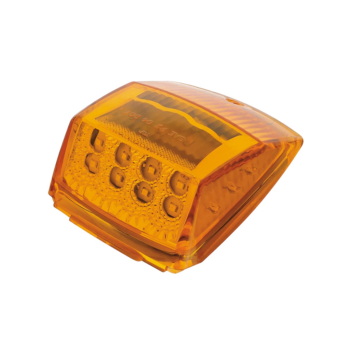 United Pacific 39527 17LED Reflector Square Cab Light, Polycarbonate Lens, Reflective Chrome Inner Housing, DOT/SAE - Amber LED/