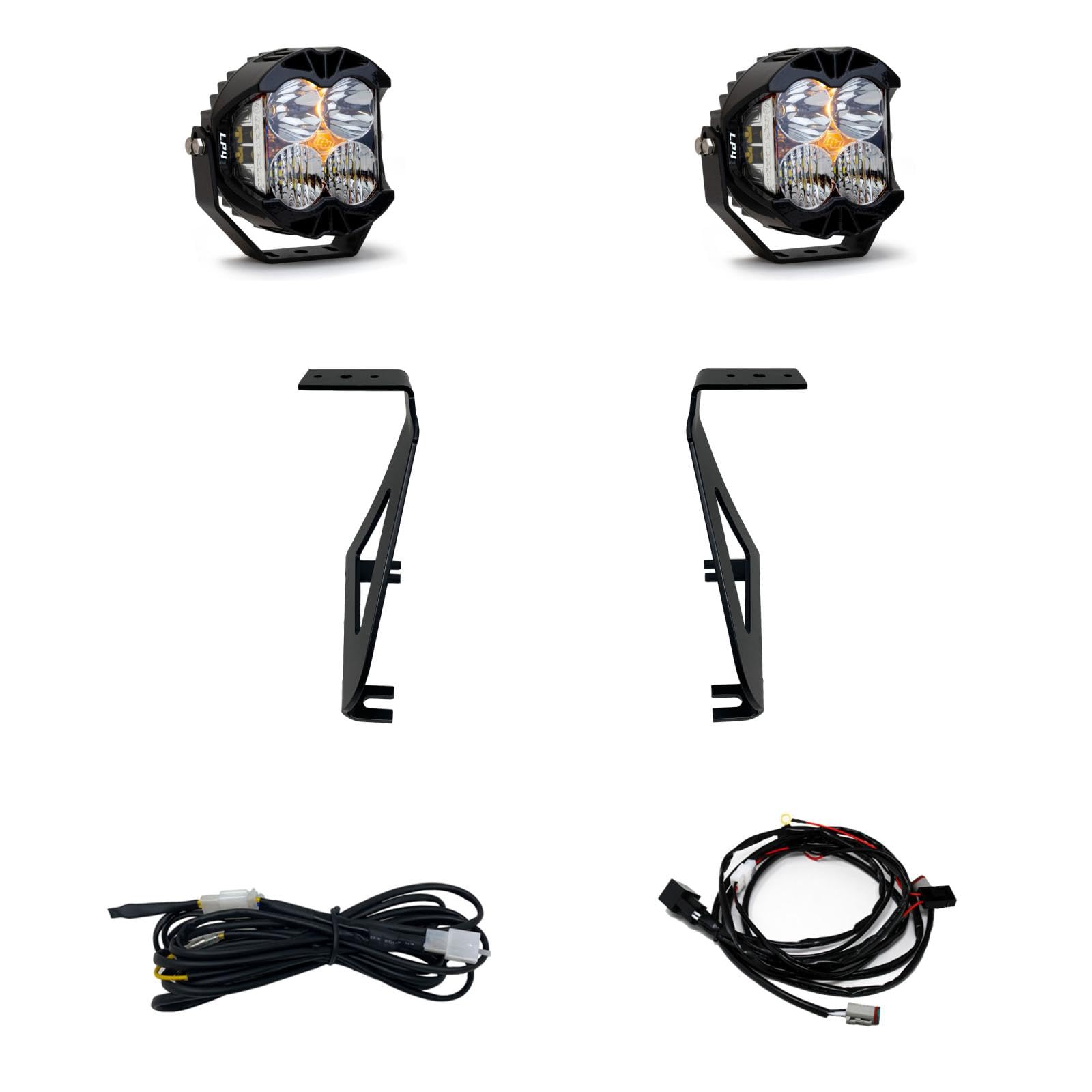 Baja Designs Lp4 Pro Led A-Pillar Light Kit For Ford F-150 Raptor 2021+ Truck (Driving/Combo; Clear)
