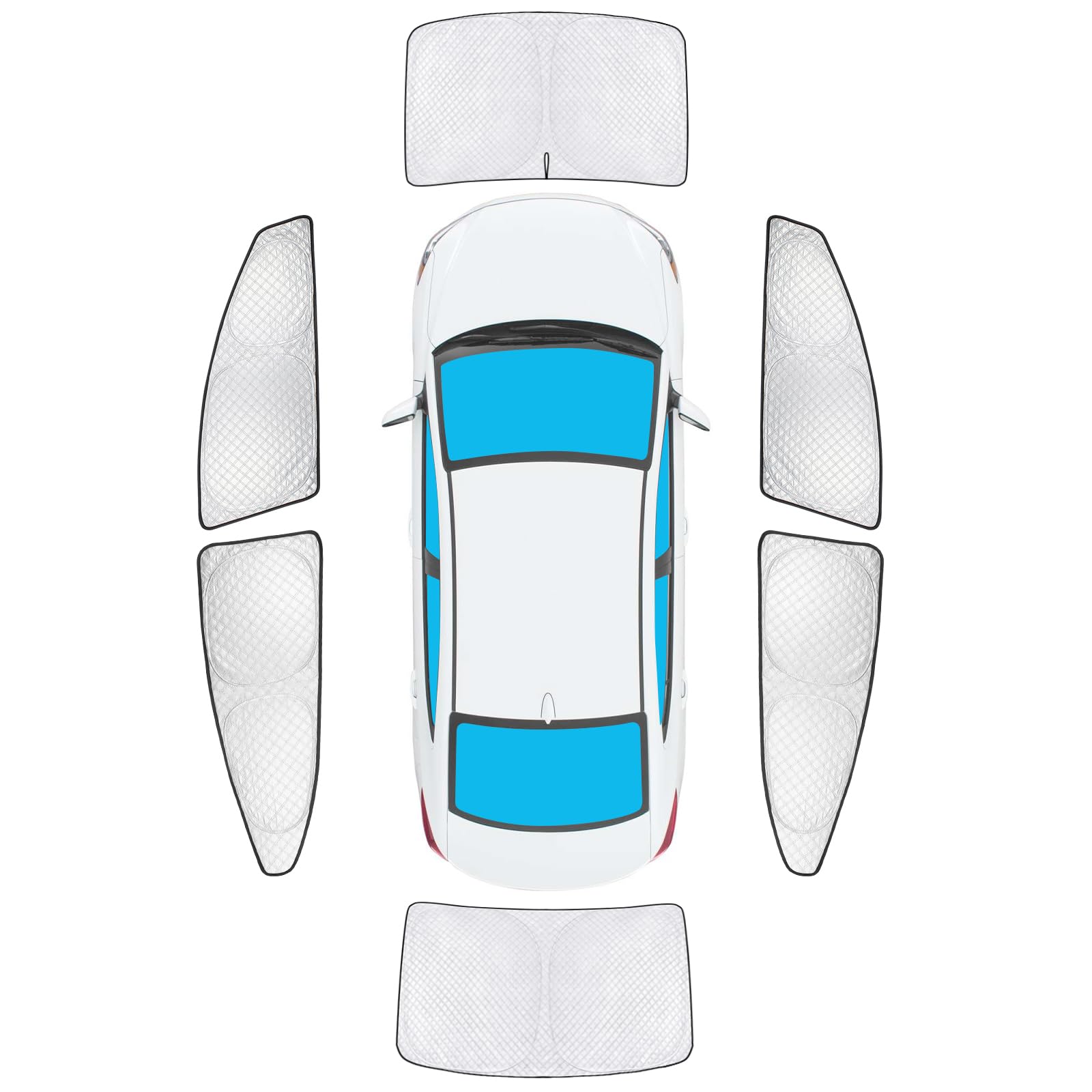 Kmf Windshield Sun Shade Replacement For Hyundai Elantra Accessories 2017-2020, Side Window Sun Shade Cover Sun Visor Shield Cov