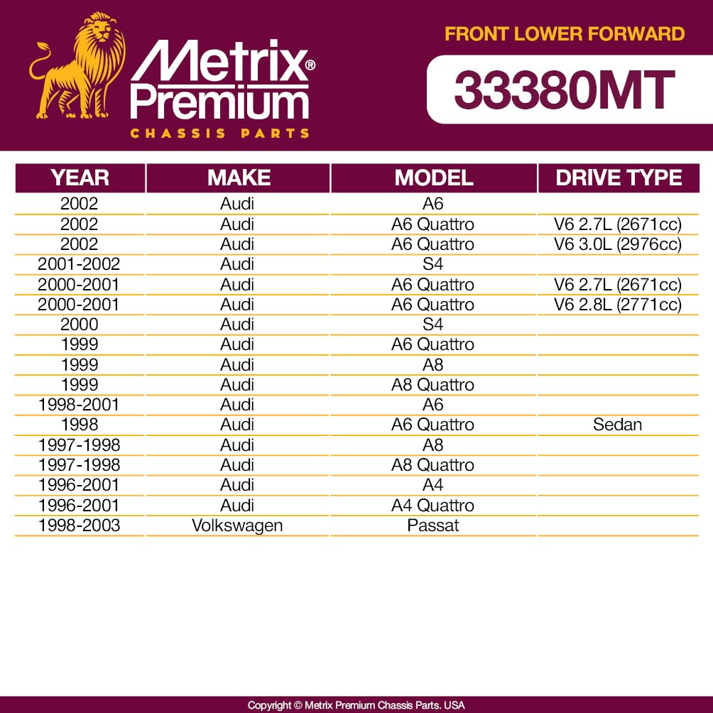 Metrix Premium Chassis Parts - Front Left Lower Control Arm And Ball Joint Assembly Fits 2012-2014 Dodge Attitude (Mexico), 2012