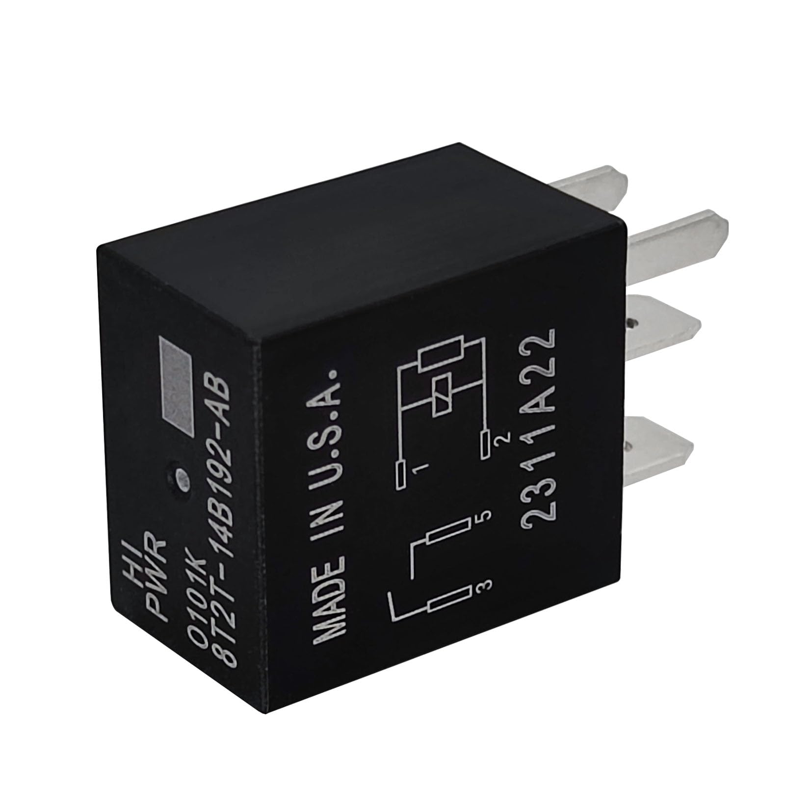 Casalytics Relay 8T2T-14B192-AB Set of 2, 12VDC 4 Pins Plug-in Automotive Relay for Select Ford Vehicles