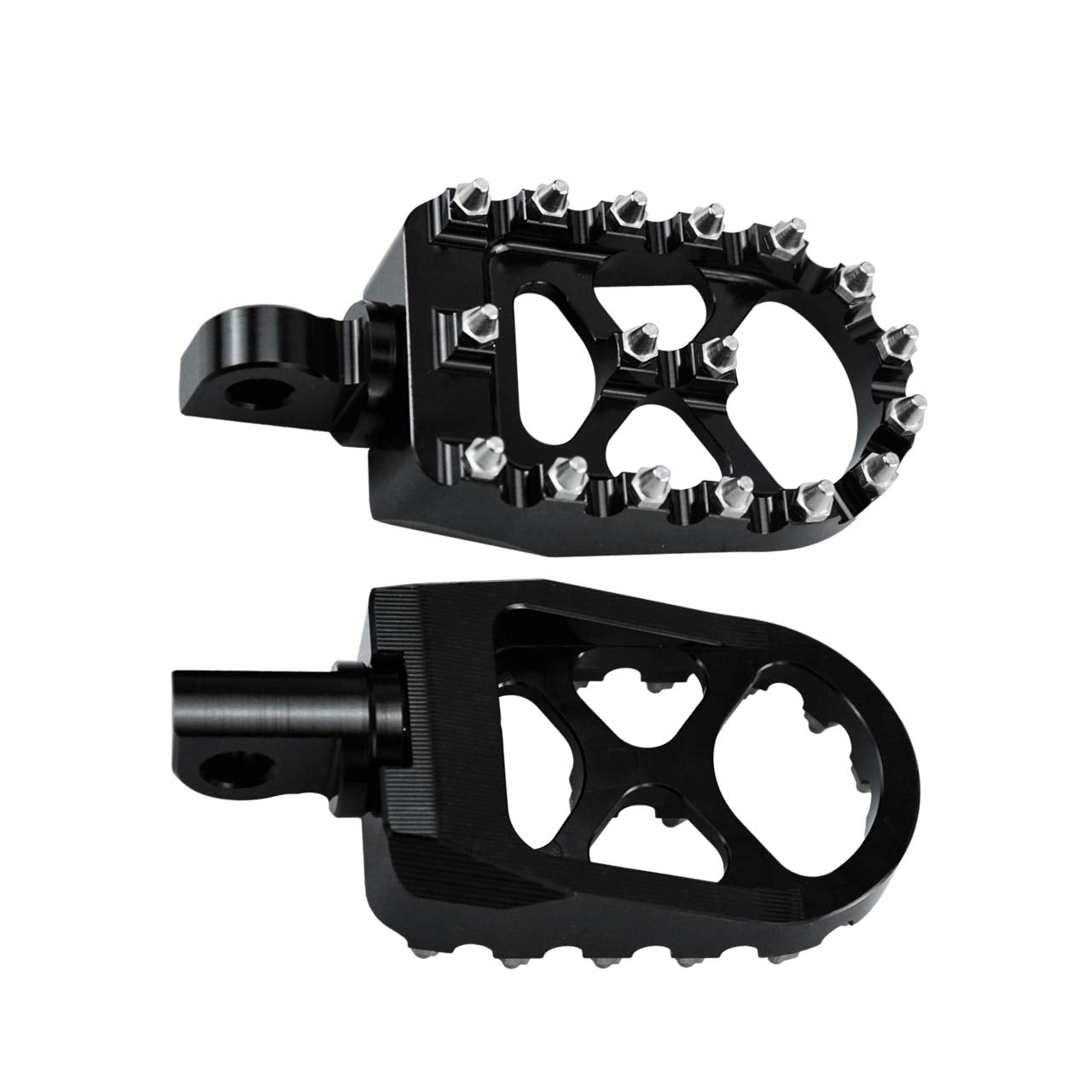 HDBUBALUS CNC Wide Footpegs Offroad 360 Roating Foot Pegs Fit for Harley Dyna Fatboy Street Bob Wide Glide Sportster Bobber Chop