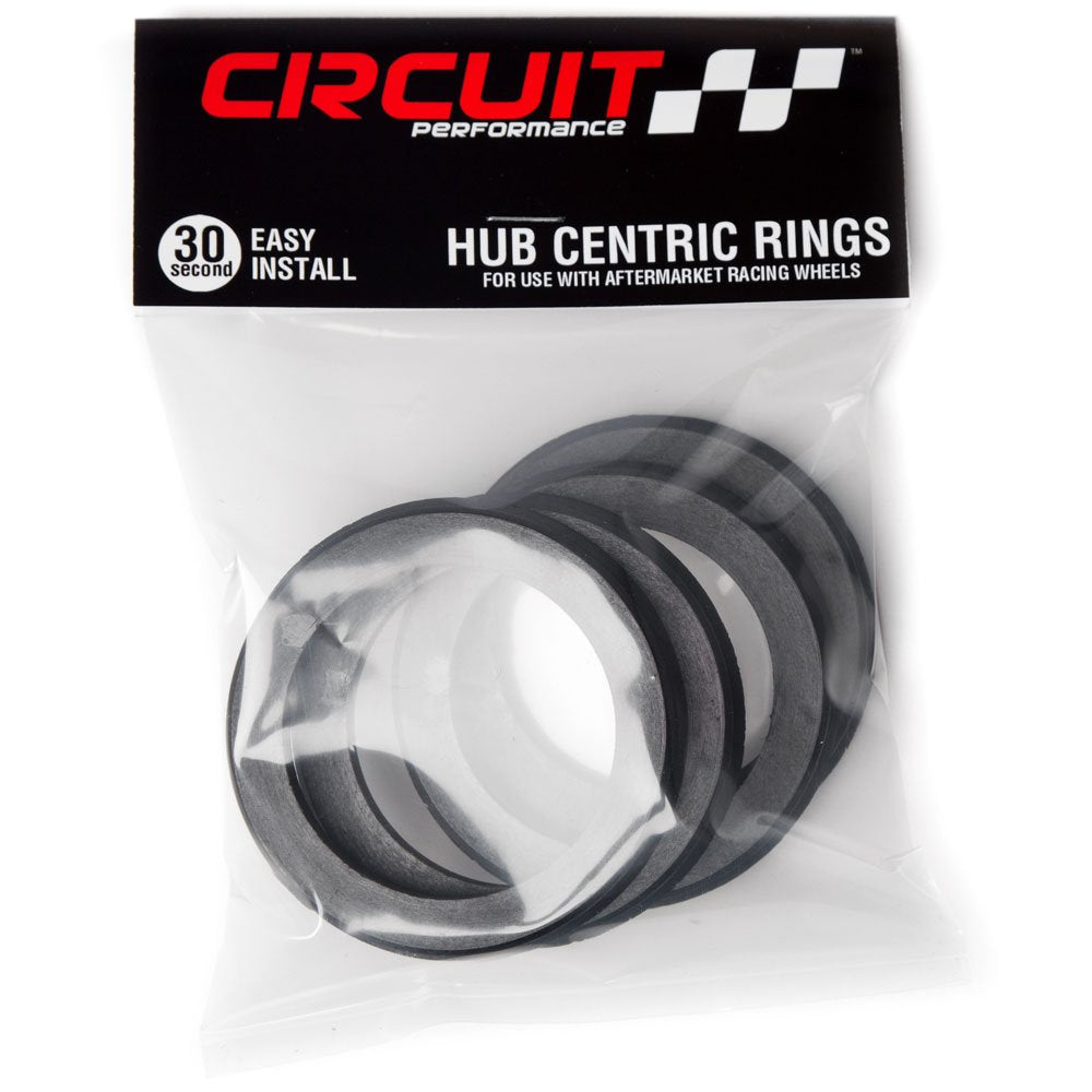Circuit Performance Hub Centric Rings 66.1mm OD to 64.1mm ID Black Polycarbonate