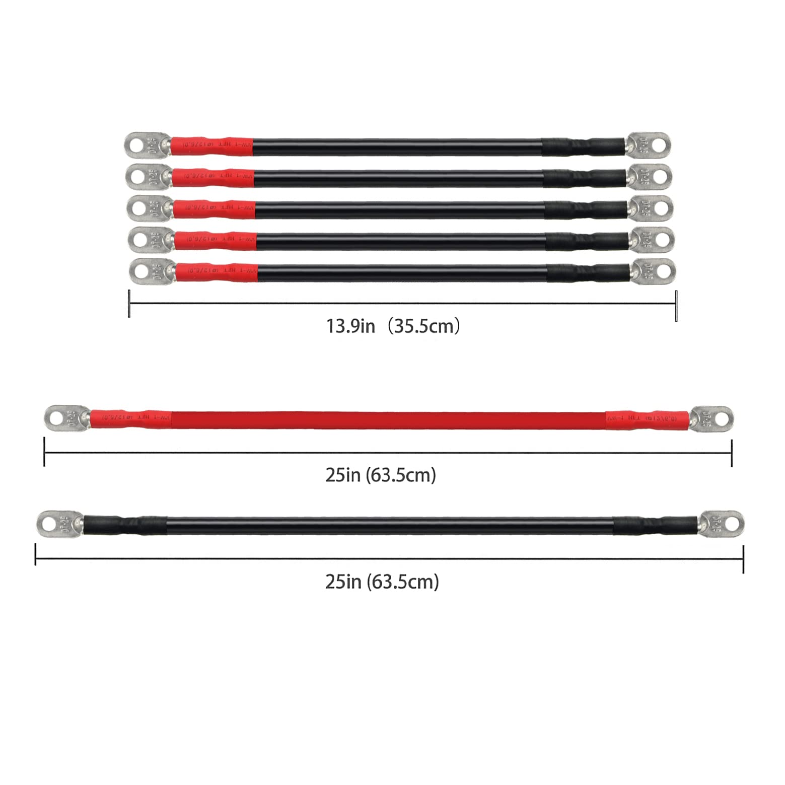 Bravokit Golf Cart Battery Cable Club Car 48 Volt Wire Kit,# 2 Awg Hd, Cable 7 Pc Set