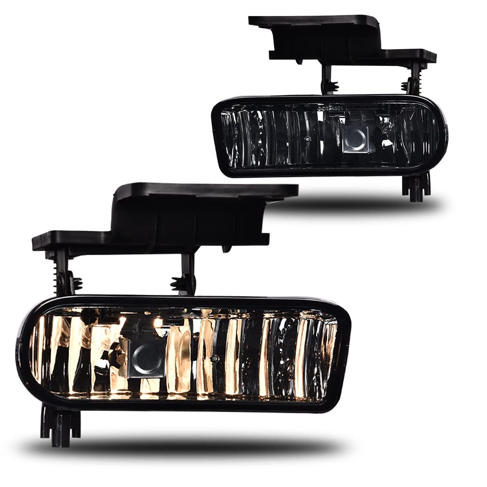 ALLGOOD Fog Lights Assembly w/Bulbs, Compatible with Chevy Silverado 1500 2500 1999-2002, Fit Chevy Silverado 3500 2001-2002, Fi