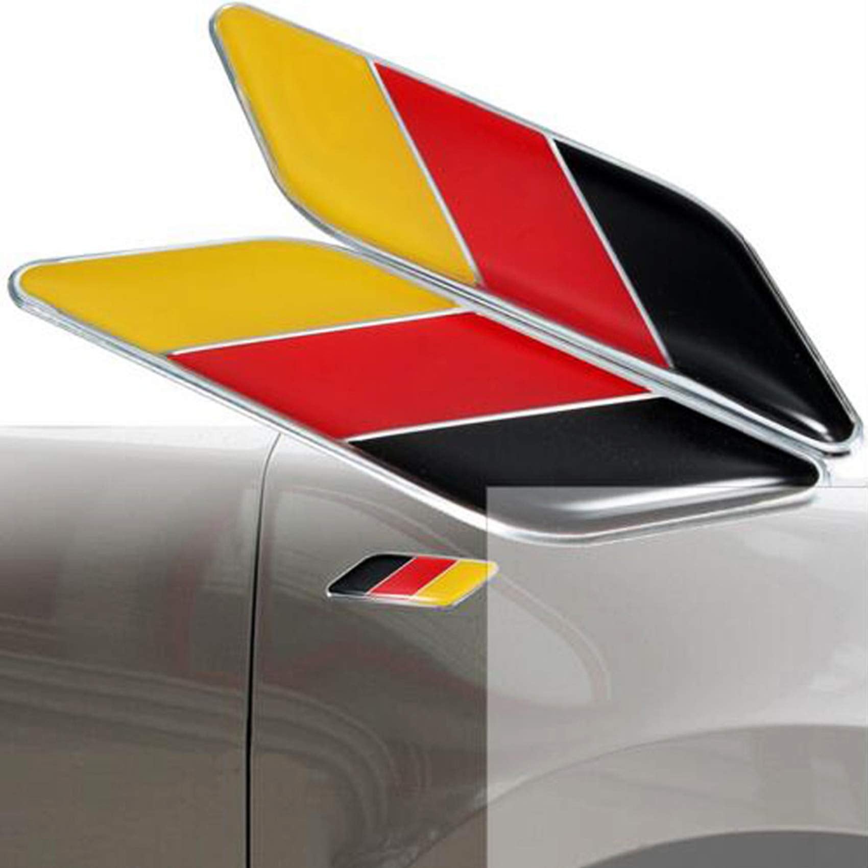 Dsycar 2Pcs/Pair 3D Germany Flag Car Emblem Badge Fit Germany Car Body German Flag Car Sticker Decal Bumper Emblem Automotive De