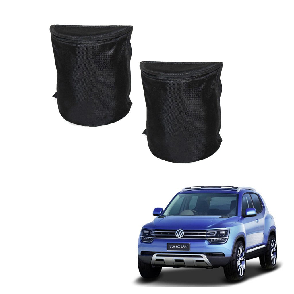 Kozdiko Semi Cylindrical Car Dustbin Set of 2 Pcs for Volkswagen Taigun
