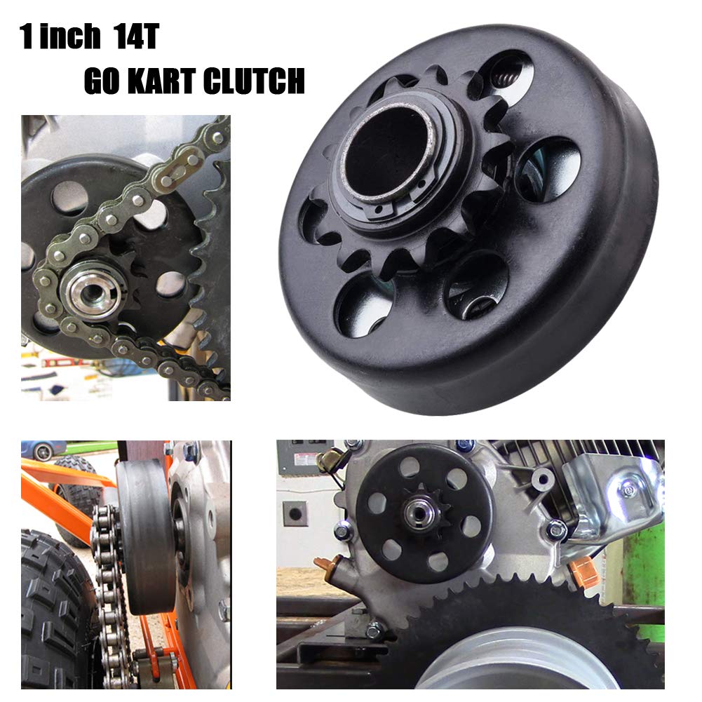 MOOSUN Go Kart Centrifugal Clutch 1" Bore, 14 Teeth for 40/41/420 Chain, Iron, Model MS-56221