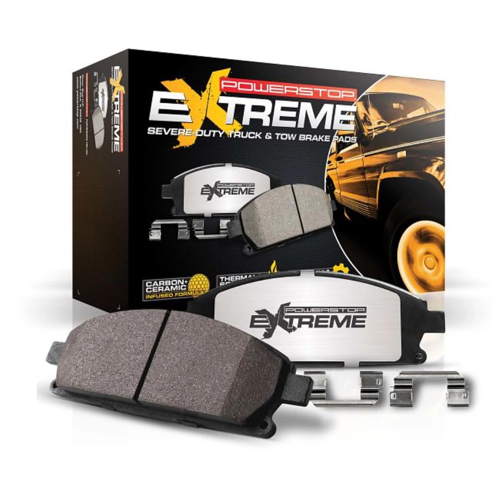 Power Stop Z36-2300 Z36 Truck & Tow Front Carbon Fiber Ceramic Brake Pads With Hardware For Ford Bronco Sport, Ford Escape, Ford Maverick, Lincoln Corsair [Model Specific]