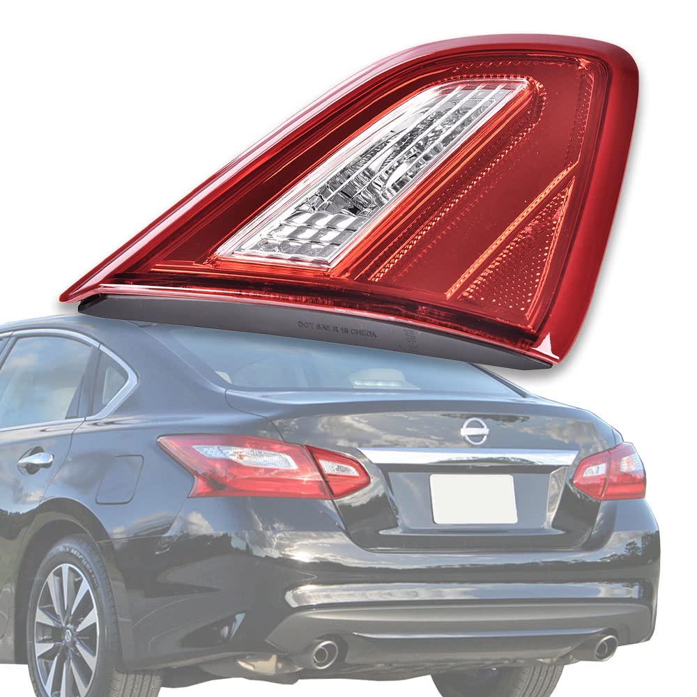 LQI Inner Tail Lights Assembly Compatible with Nissan Altima SR Model 4-Door Sedan 2016-2018 Left Driver Side Rear Brake Lamps A