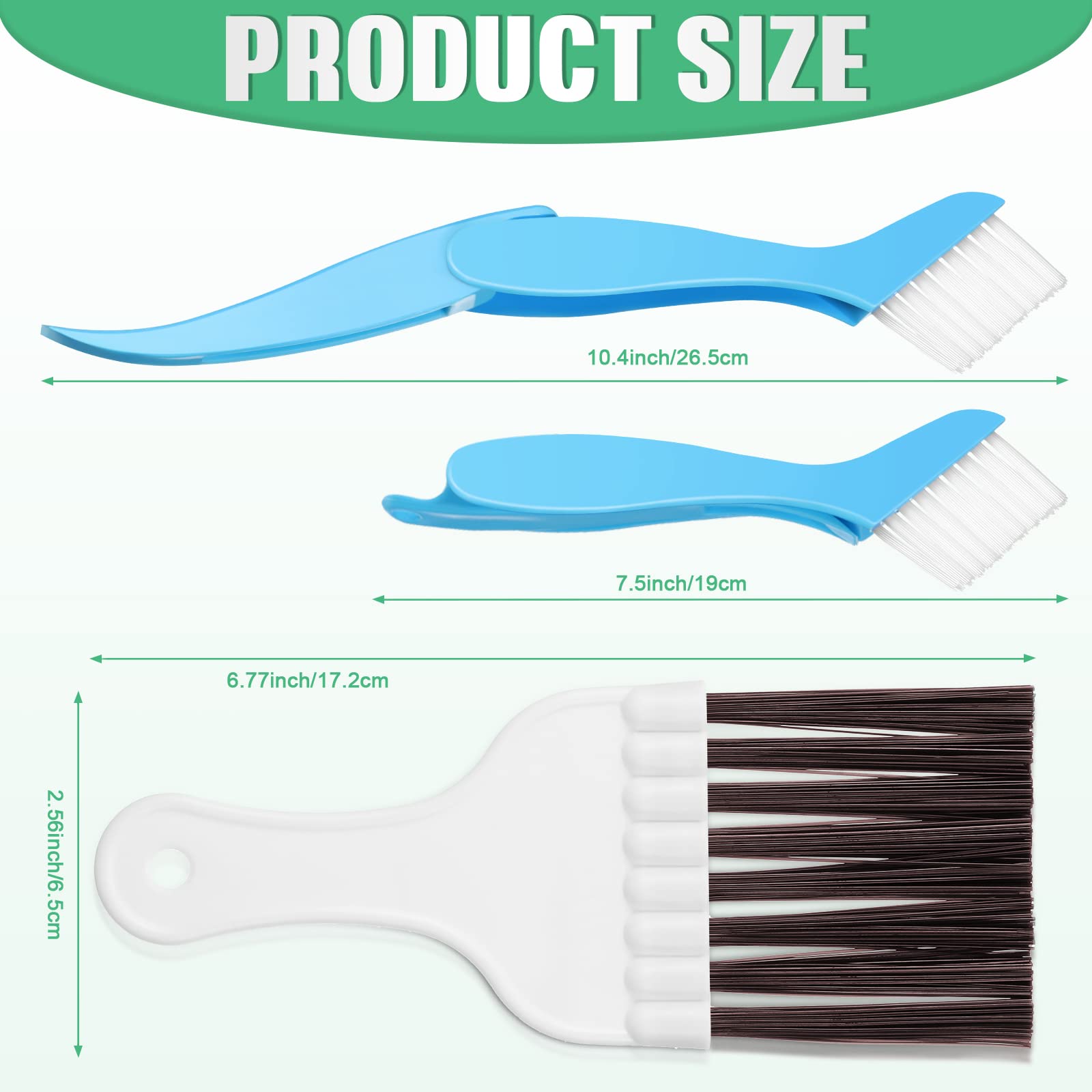 Chengu 5 Pieces Air Conditioner Fin Cleaner Set 3 Different Fin Comb Condenser Fin Straightener And 2 Different Brush Condenser