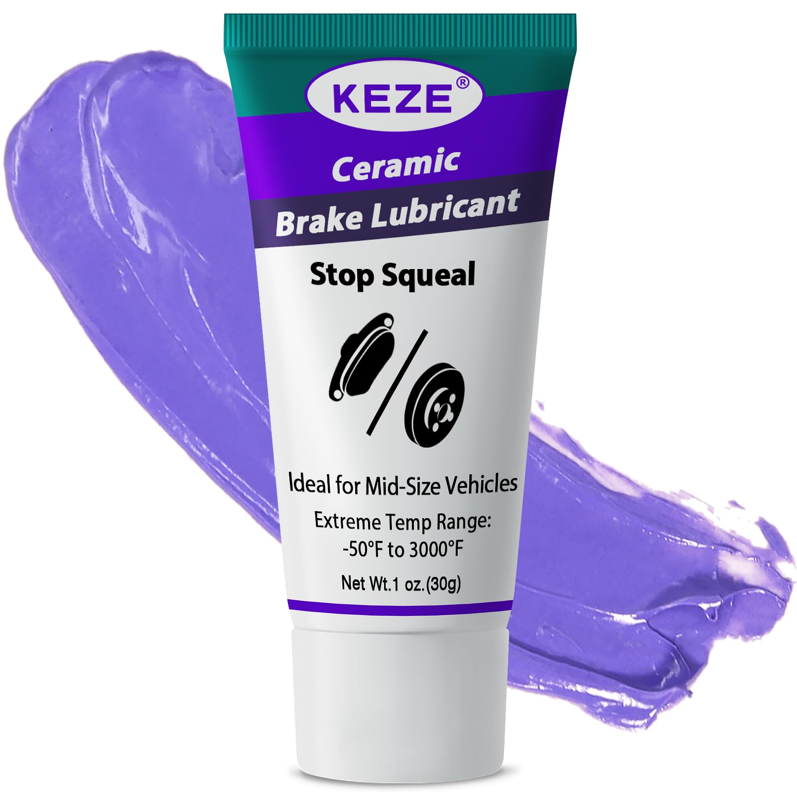 Keze Ceramic Brake Grease Lubricant for Automotive Extreme Break Lube Caliper Parts Sliding Pin Pad Assembly,Prevents Seizing,St