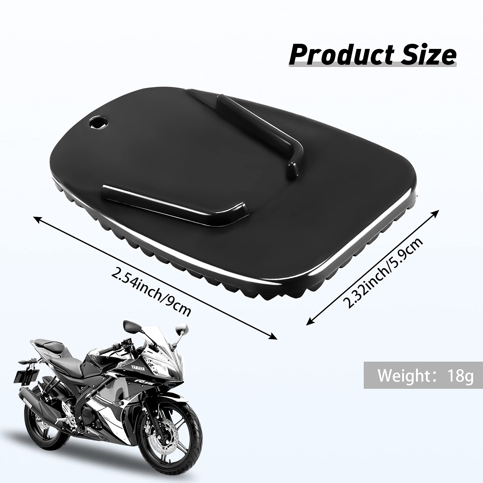 8 Pieces Motorcycle Kickstand Pad Motorcycle Stand Plate Motorcycle Foot Side Stand Support Plate for Christmas Outdoor Grass Sa