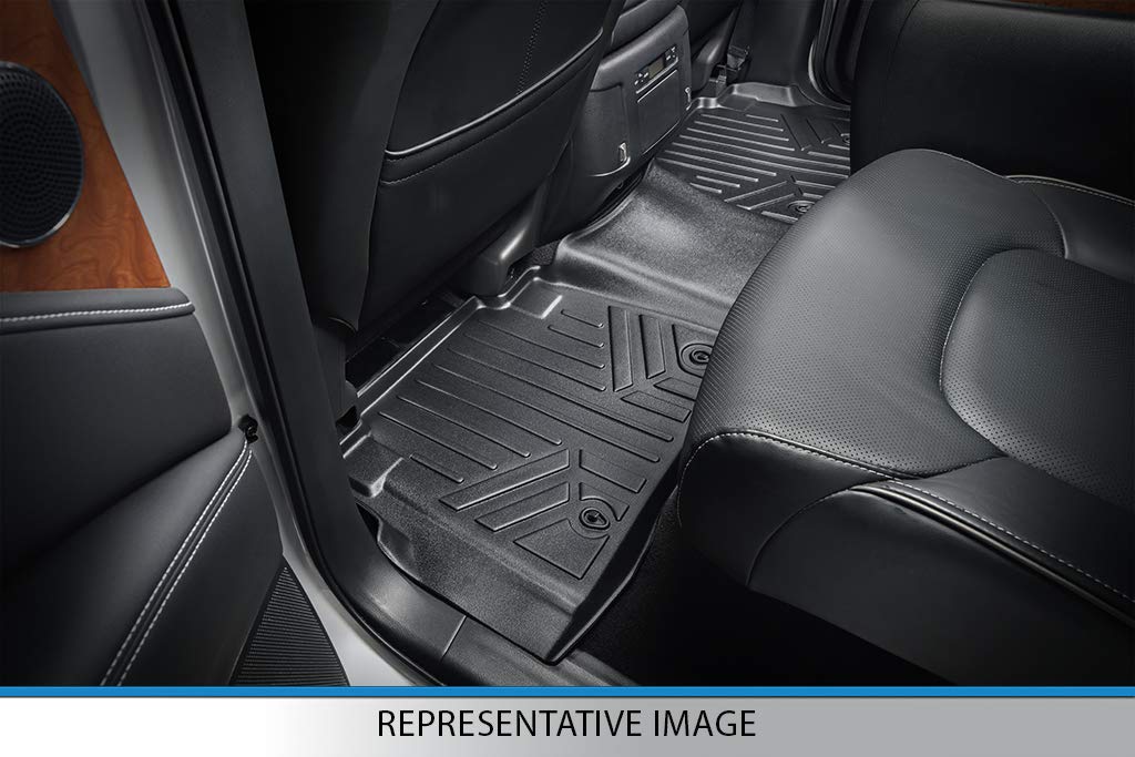 Maxliner Custom Floor Mats 2 Row Liner Set Black Compatible With 2019-2022 Ram 2500/3500 Crew Cab With 1St Row Bucket Or Bench Seats