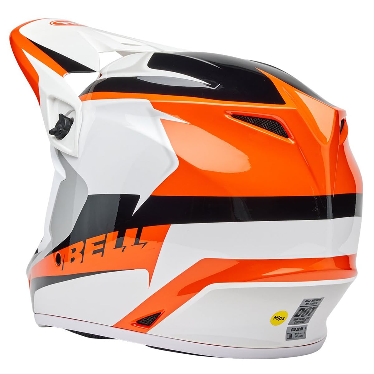 Bell Mx-9 Mips Dirt Helmet (Gloss Rift Orange/White - X-Large)