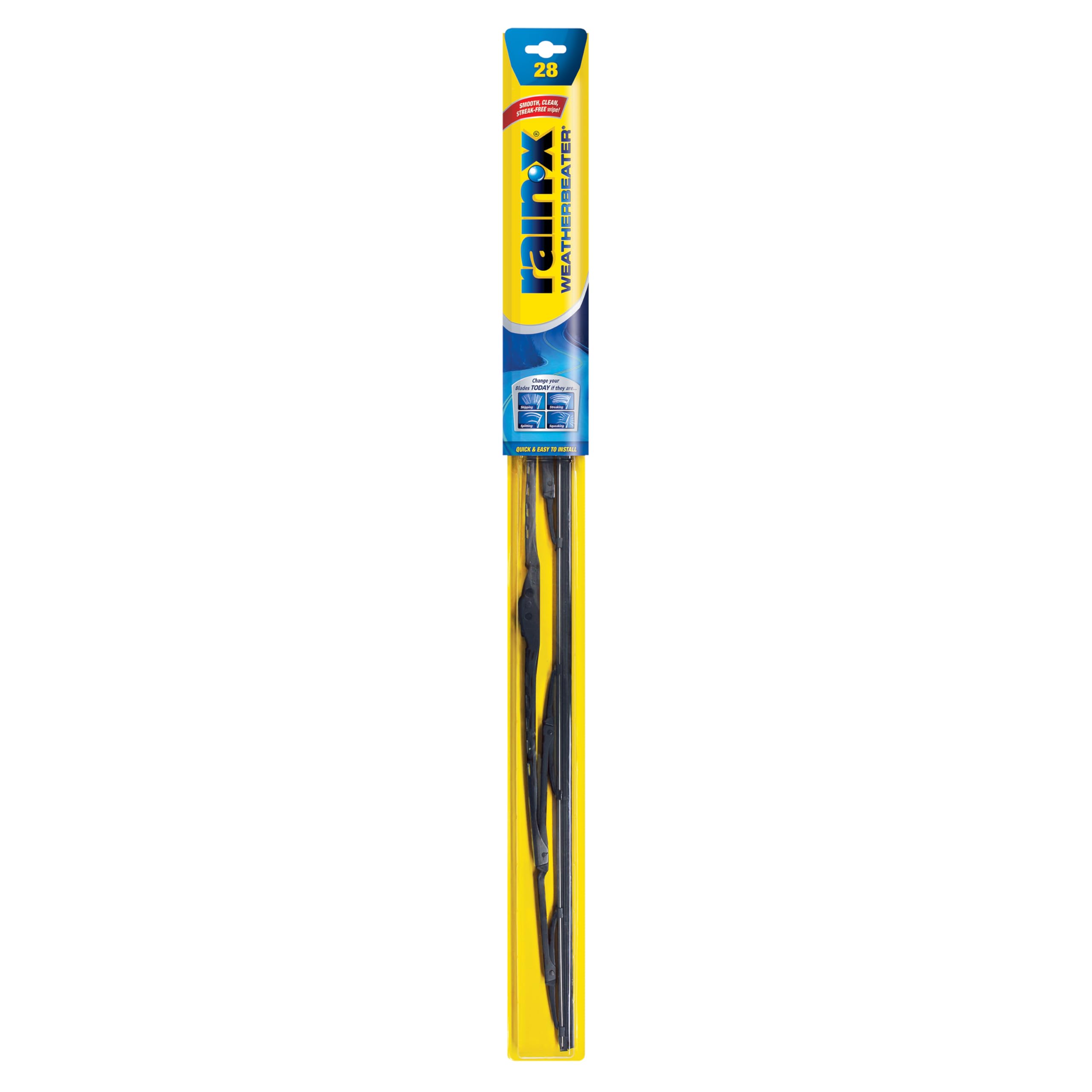 Rain-X Rx30228 Weatherbeater Wiper Blades, 28'' Windshield Wipers (Pack Of 1), Automotive Replacement Windshield Wiper Blades Th