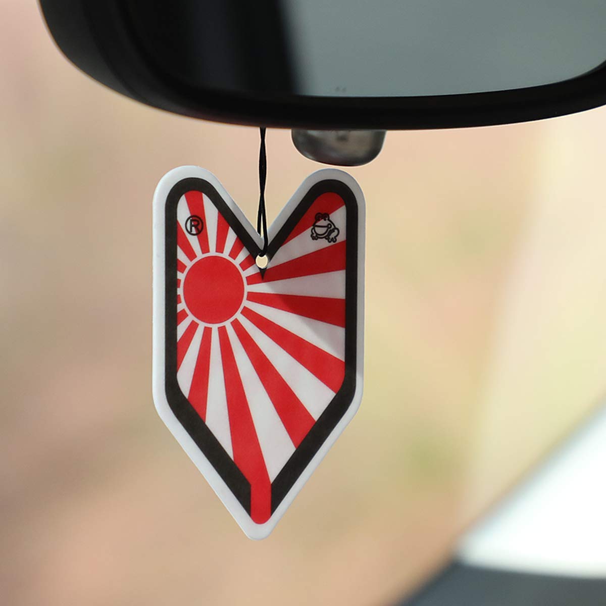 Auto Dynasty 1 Pcs Tree Frog White Peach Scent Wakaba Car/Office/Home Hanging Air Freshener