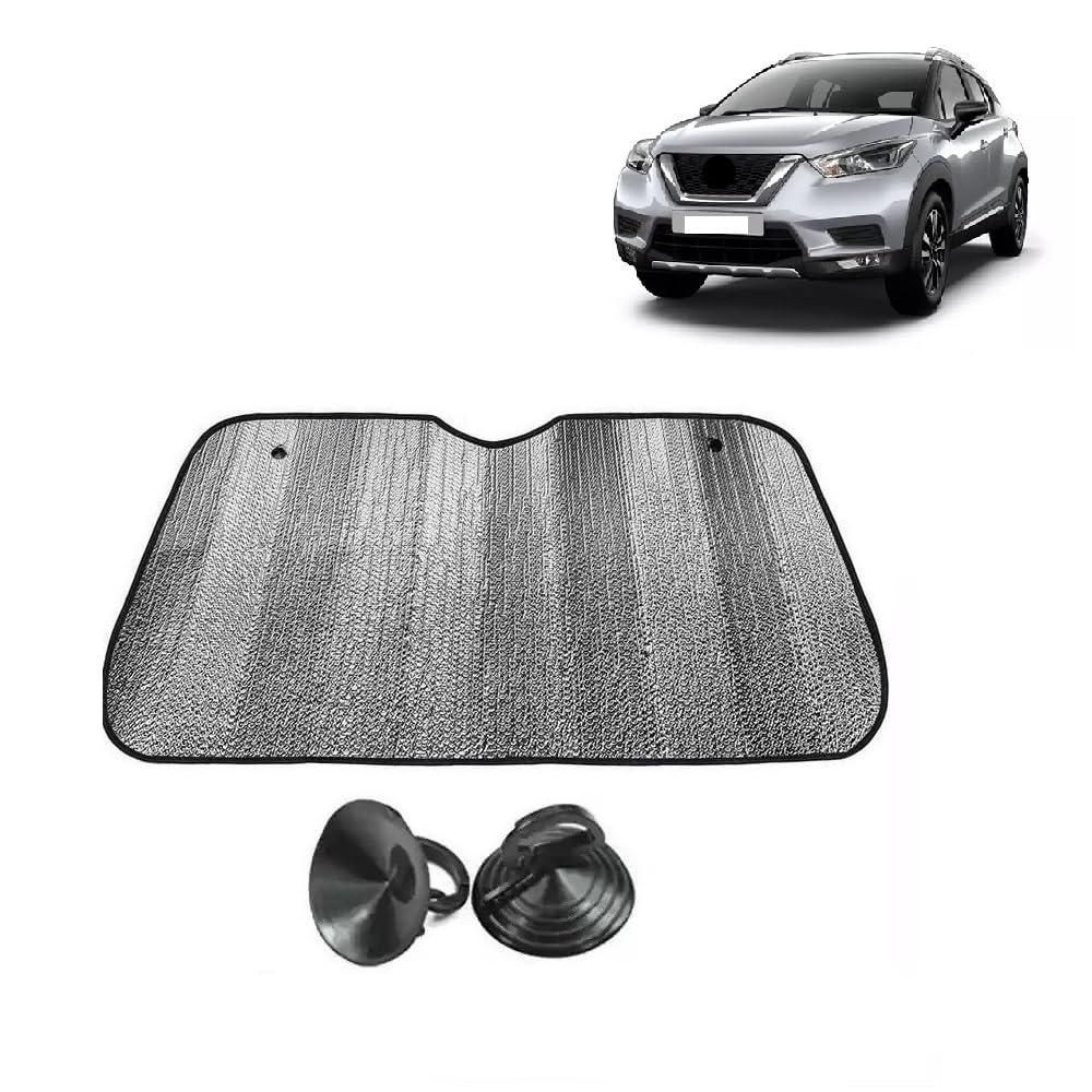 Car Windshield Sun Shade UV Rays Protector Silver Sunshade Solar Reflective Suitable for Nissan Kicks
