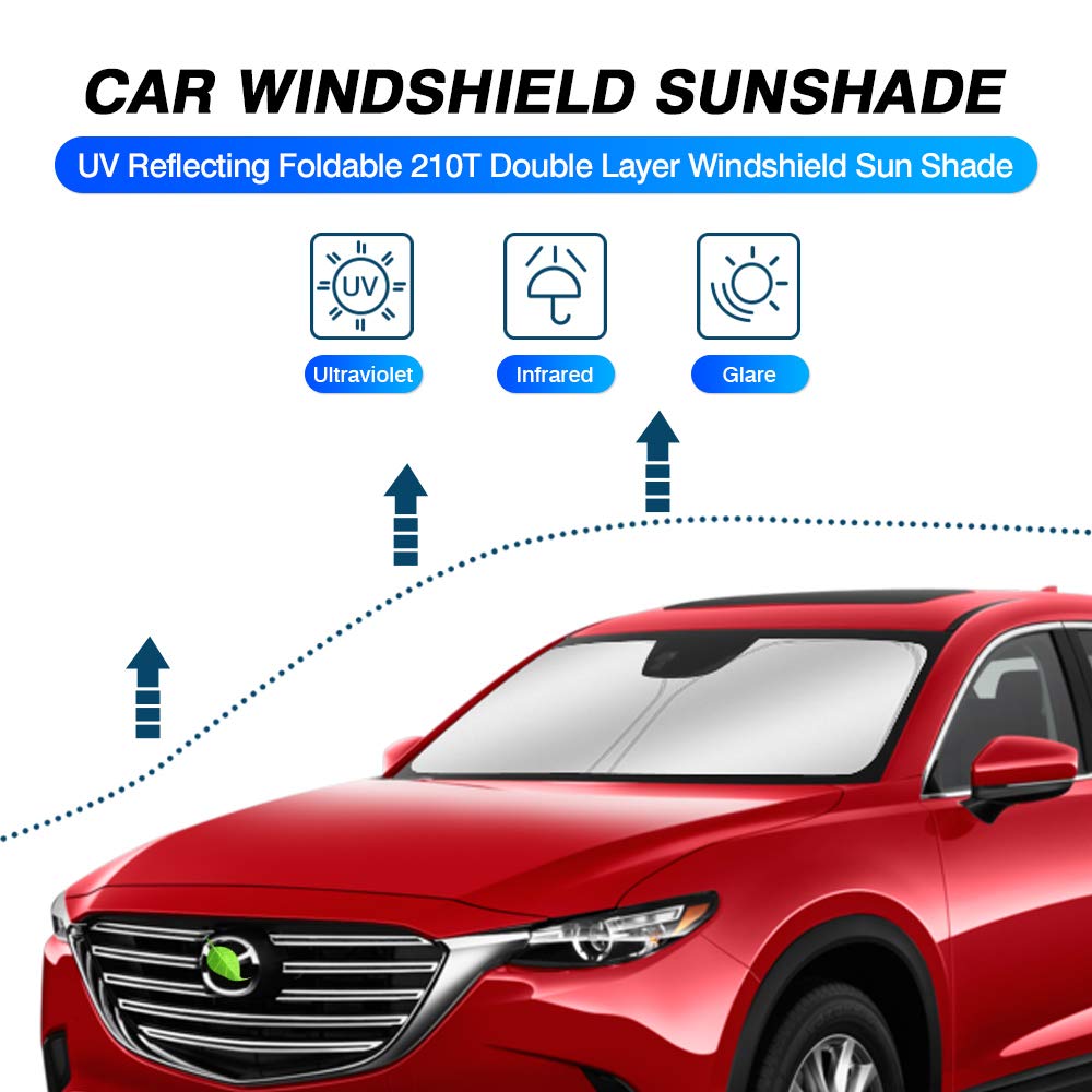 Kust Windshield Sun Shade For Mazda Cx-9 2016-2024 2025 Cx9 Accessories Sunshade Window Sun Visor Protector Foldable Blocks Uv R
