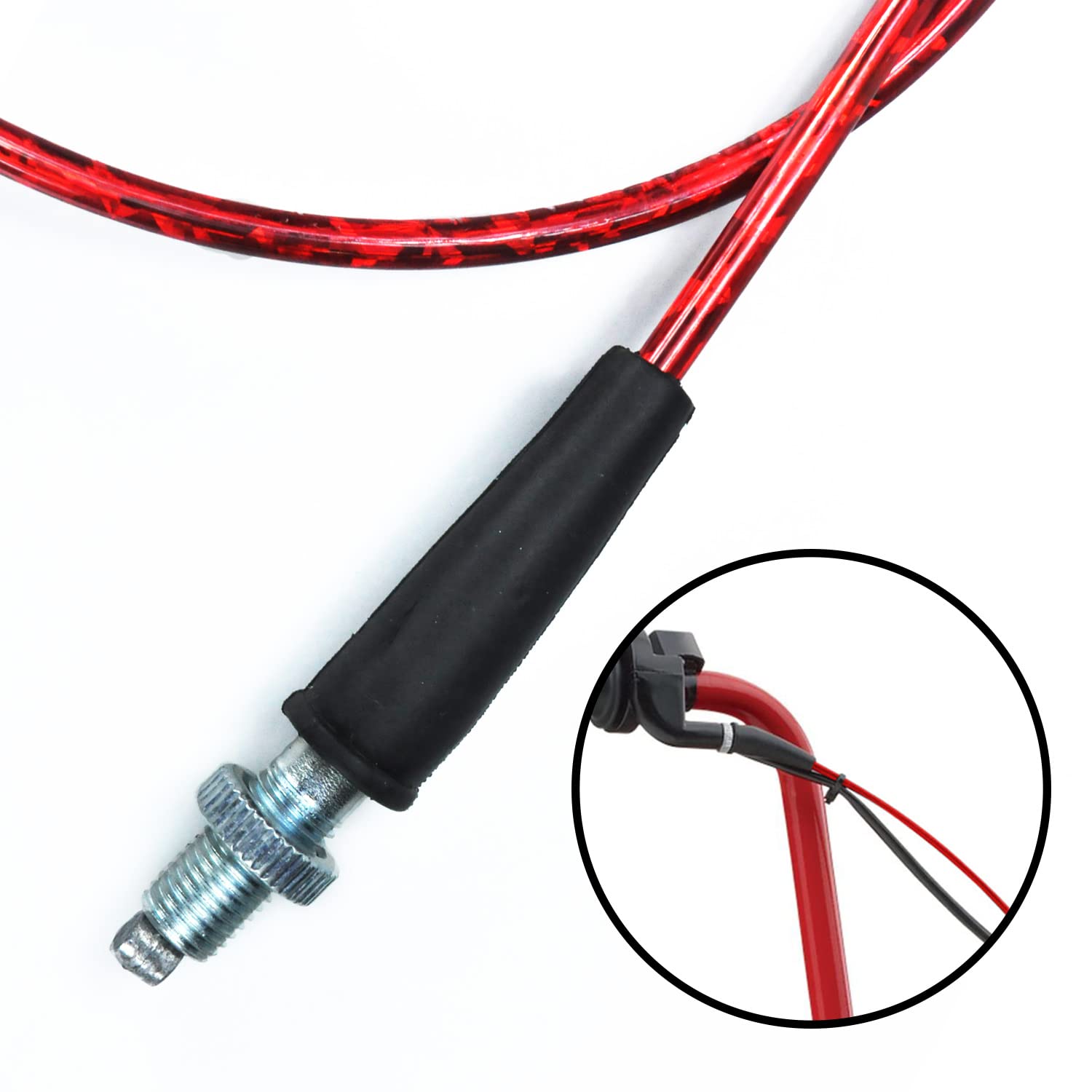 HOLATO Throttle Cable for Predator 212cc Mini Bike - 50'' Red, Model HLT-127YMX-R, Compatible with Coleman CT100U, CT200U, Baja Warrior