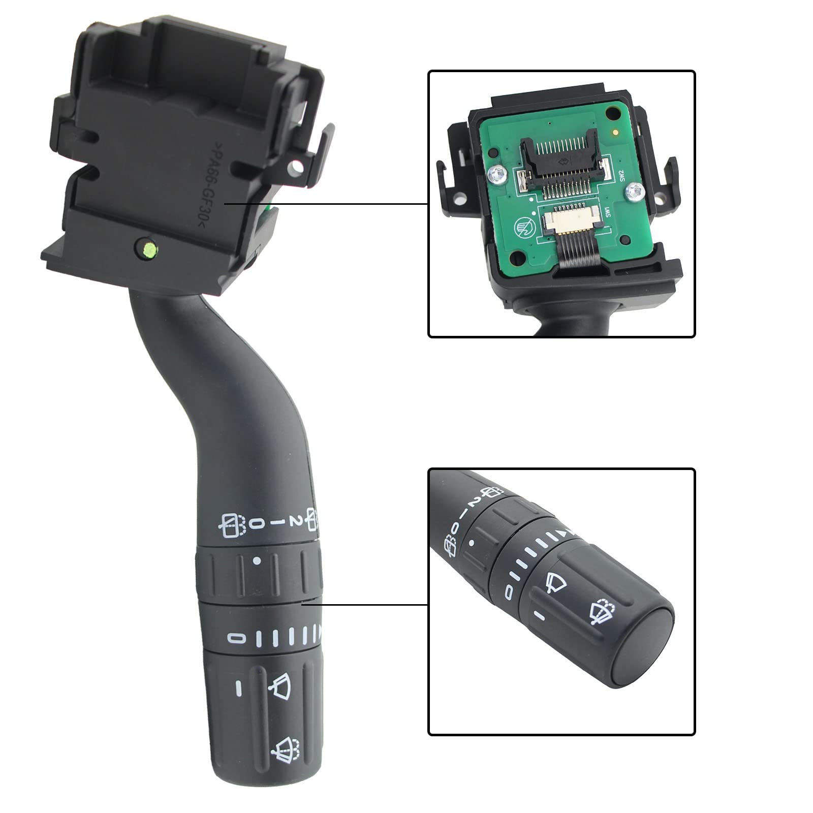 ZZCSZ SW7688 Windshield Wiper Switch Assembly Replacement for 2011-2015 Ford Edge, 2011-2019 Explorer, 2013-2018 Ford Police Int