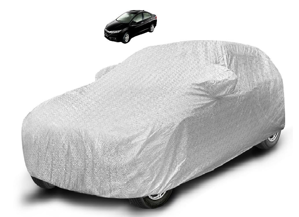 Auto Hub Waterproof Car Cover Compatible with City IVTEC (Model : 20142019) with Mirror Pocket, Soft Cotton Lining, Waterproof