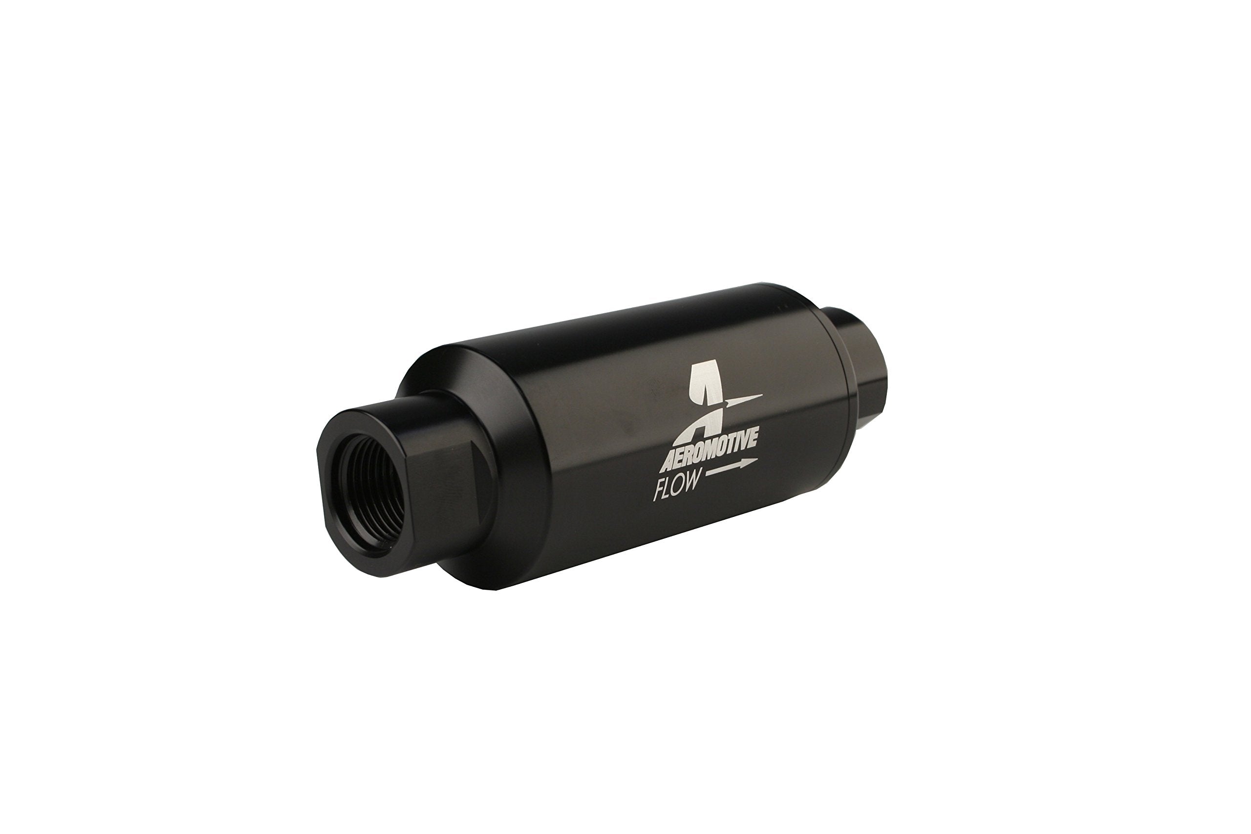 Aeromotive 12321 Filter, In-Line, 10-Micron Fabric Element, Orb-10 Port, Bright-Dip Black, 2 Od