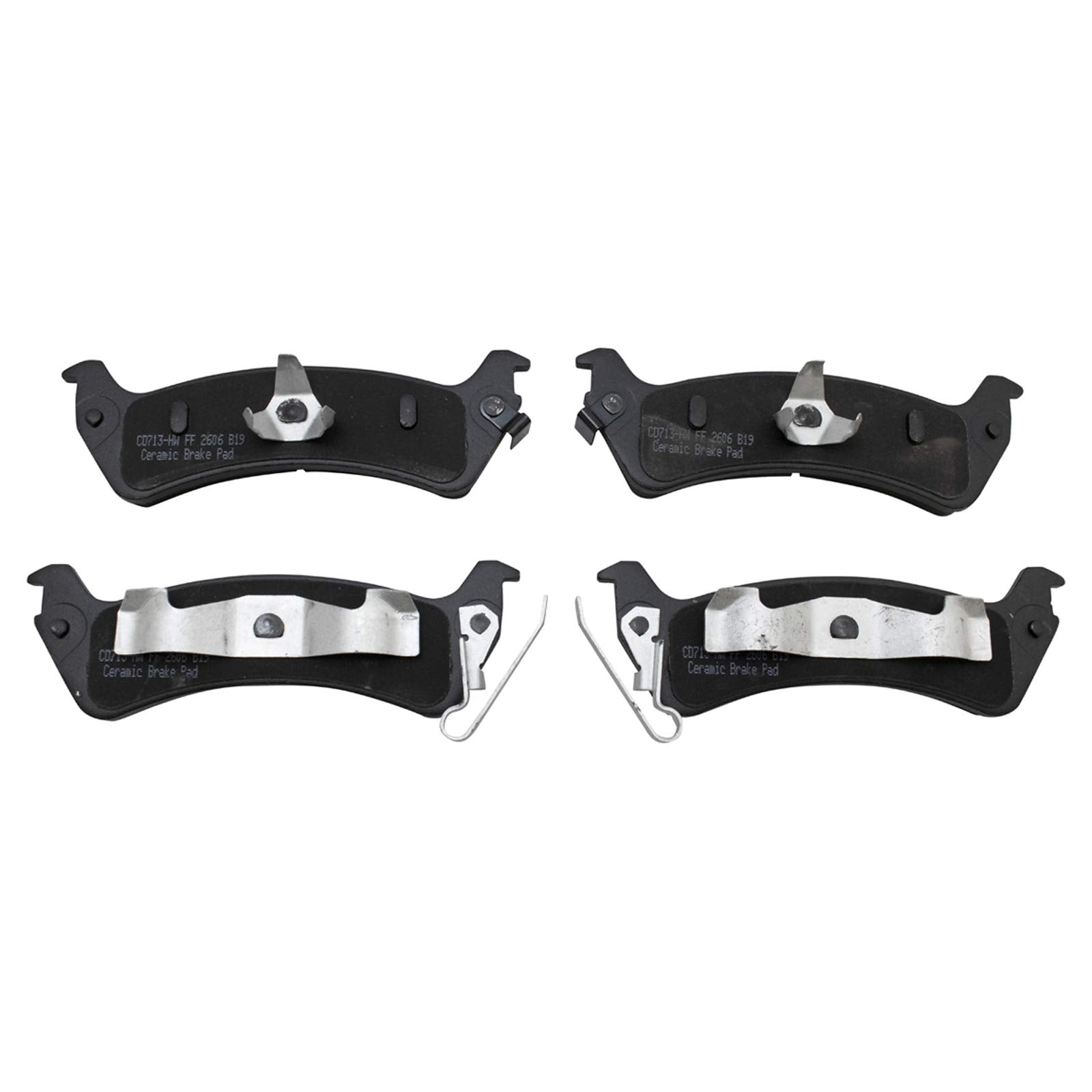 TRQ Rear Brake Pads Ceramic Compatible with 1995-1998 Jeep Grand Cherokee