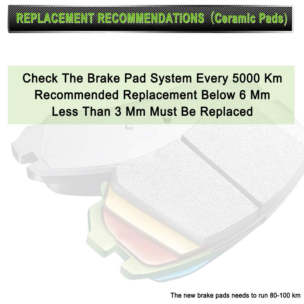 SCITOO Semi-Metal Discs Brake Pads, 4pcs Rear Brake Pads Brakes Kits fit 2008-2014 for Cadillac CTS,2010-2016 for Cadillac SRX,2