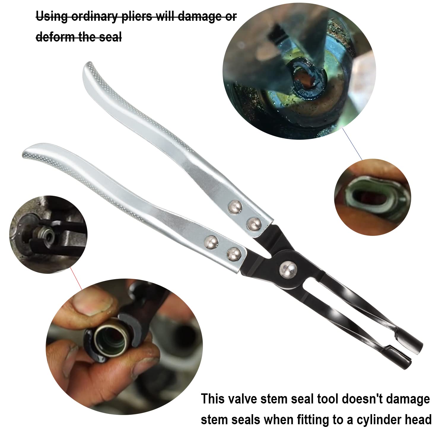 Hw0107 Valve Seal Pliers Valve Stem Seal Removal Remover Tool 27Cm Length