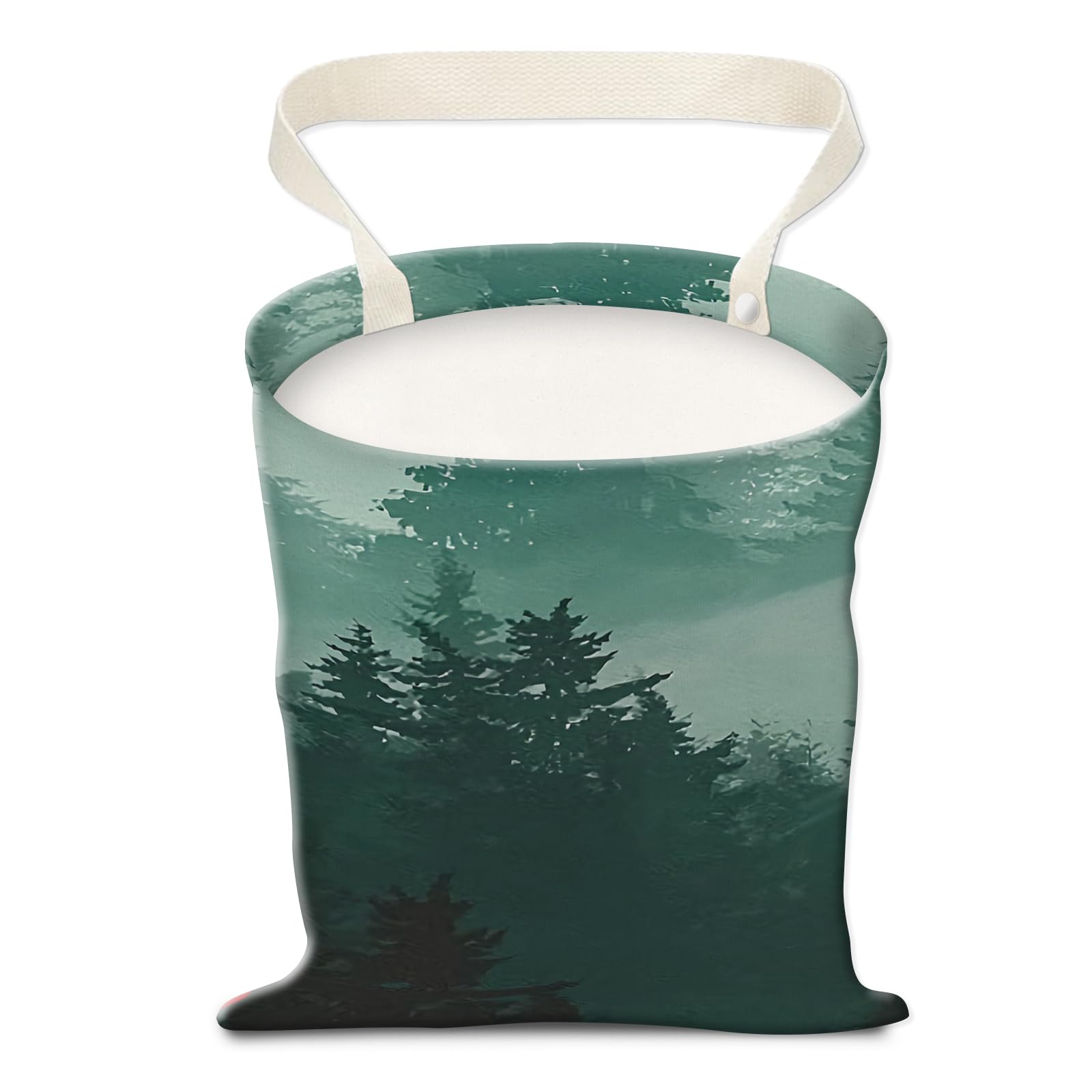 AUEKLLW Car Trash Can, Hanging Garbage Bin for Men and Women, Cute Car Organizer and Storage Bag, Canvas Vehicle Trash Can Bag E