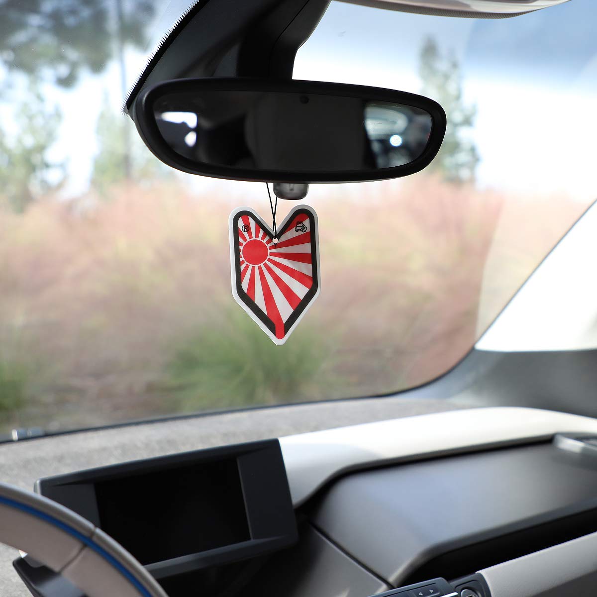 Auto Dynasty 1 Pcs Tree Frog White Peach Scent Wakaba Car/Office/Home Hanging Air Freshener