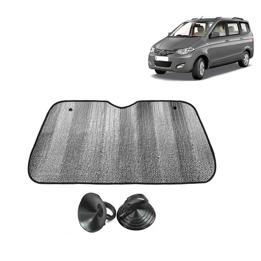 Car Windshield Sun Shade UV Rays Protector Silver Sunshade Solar Reflective suitable for Chevrolet Enjoy