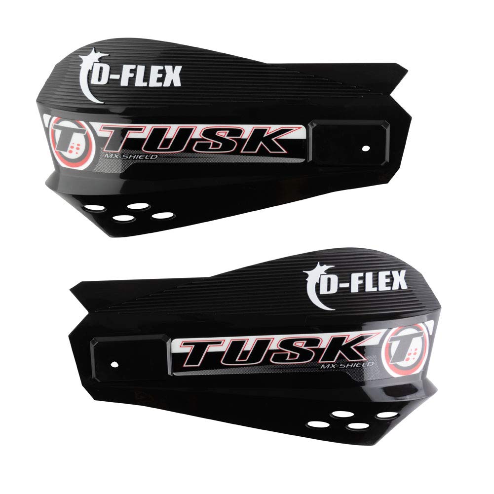 TUSK D-Flex Handguards with MX Shields, 1 1/8" Bar Mounts, Black, Model 1601730013