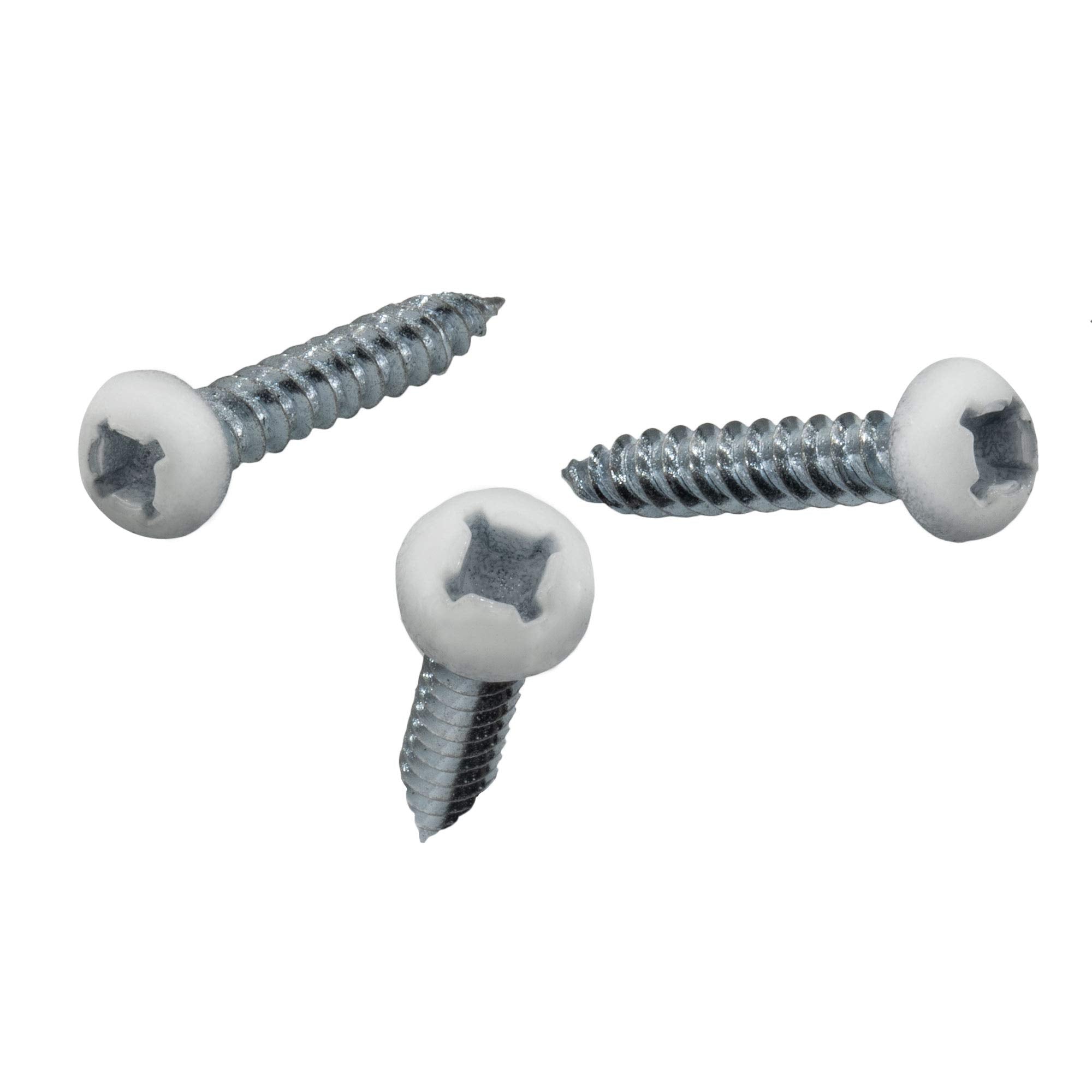 8x1 Pan Head Metal RV Screws | Polar White | Multi-Pack | RV Interior Screws | Factory Finished Look | (250)