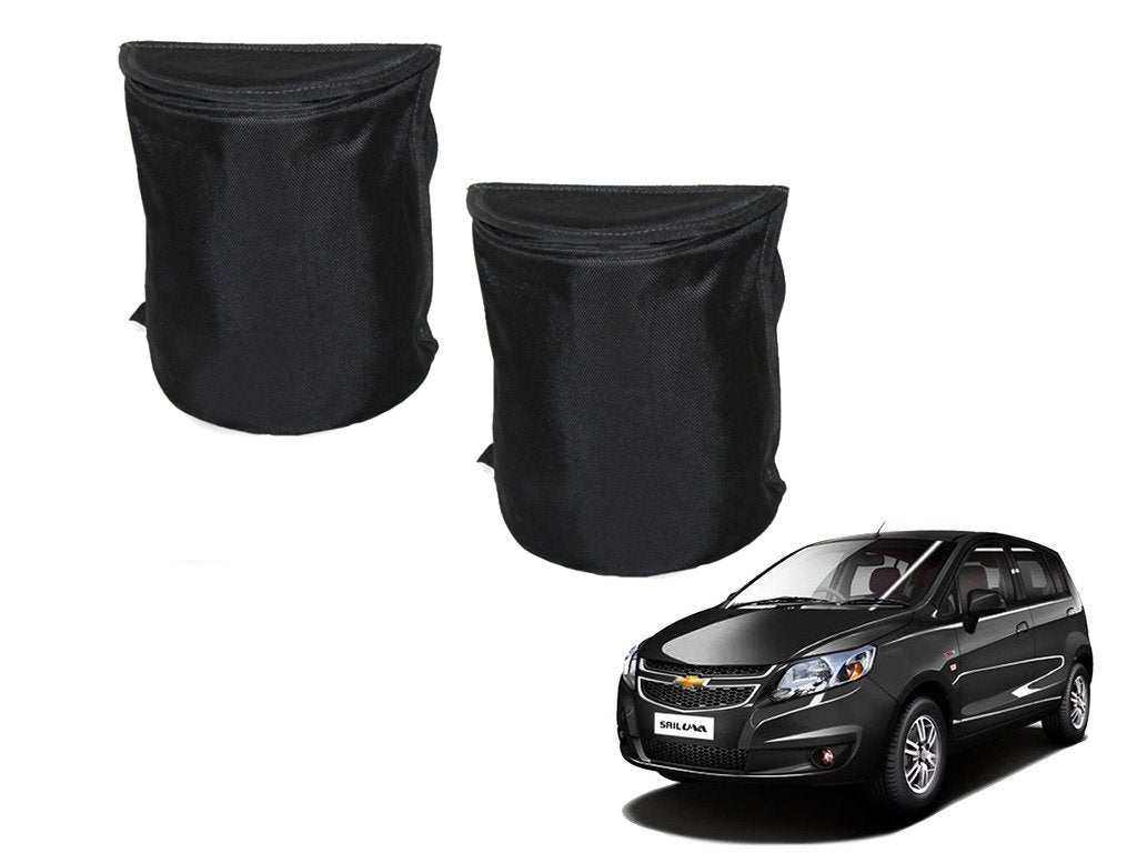 Kozdiko Semi Cylindrical Car Dustbin Set of 2 Pcs for Chevrolet UVA