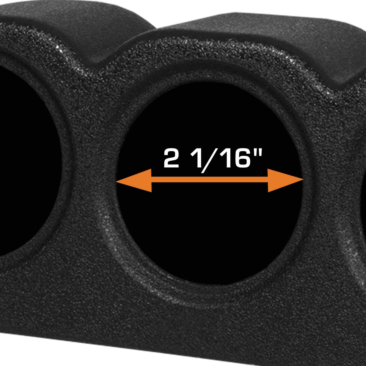GlowShift Universal Black Triple Gauge Console Dashboard Pod - Fits Any Make/Model - ABS Plastic - Mounts (3) 2-1/16'' (52mm) Ga