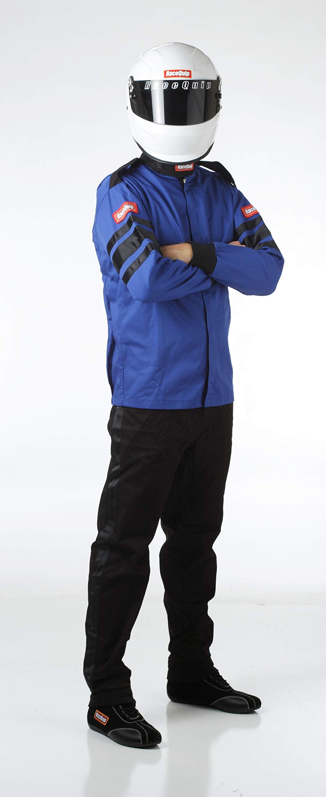 RaceQuip 110 Series Driving Jacket SFI 3.2A/1 2XL Blue/Black Stripe