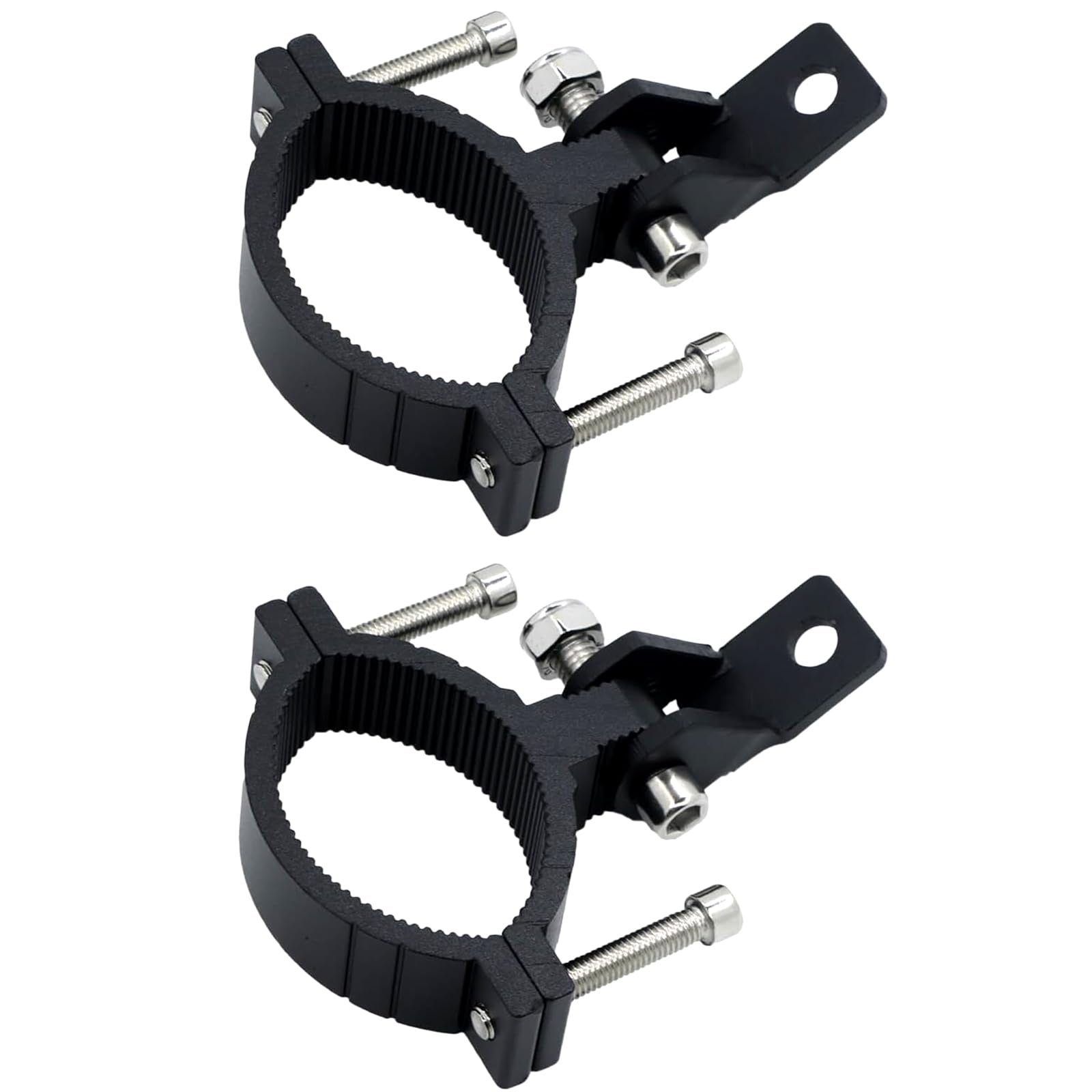 Motorcycle Spotlight Bracket, 2PCS Headlight Holder, Heavy-Duty Tube Clamp Mounting Bracket for 40mm-64mm ATV UTV Roll Bar (1.58