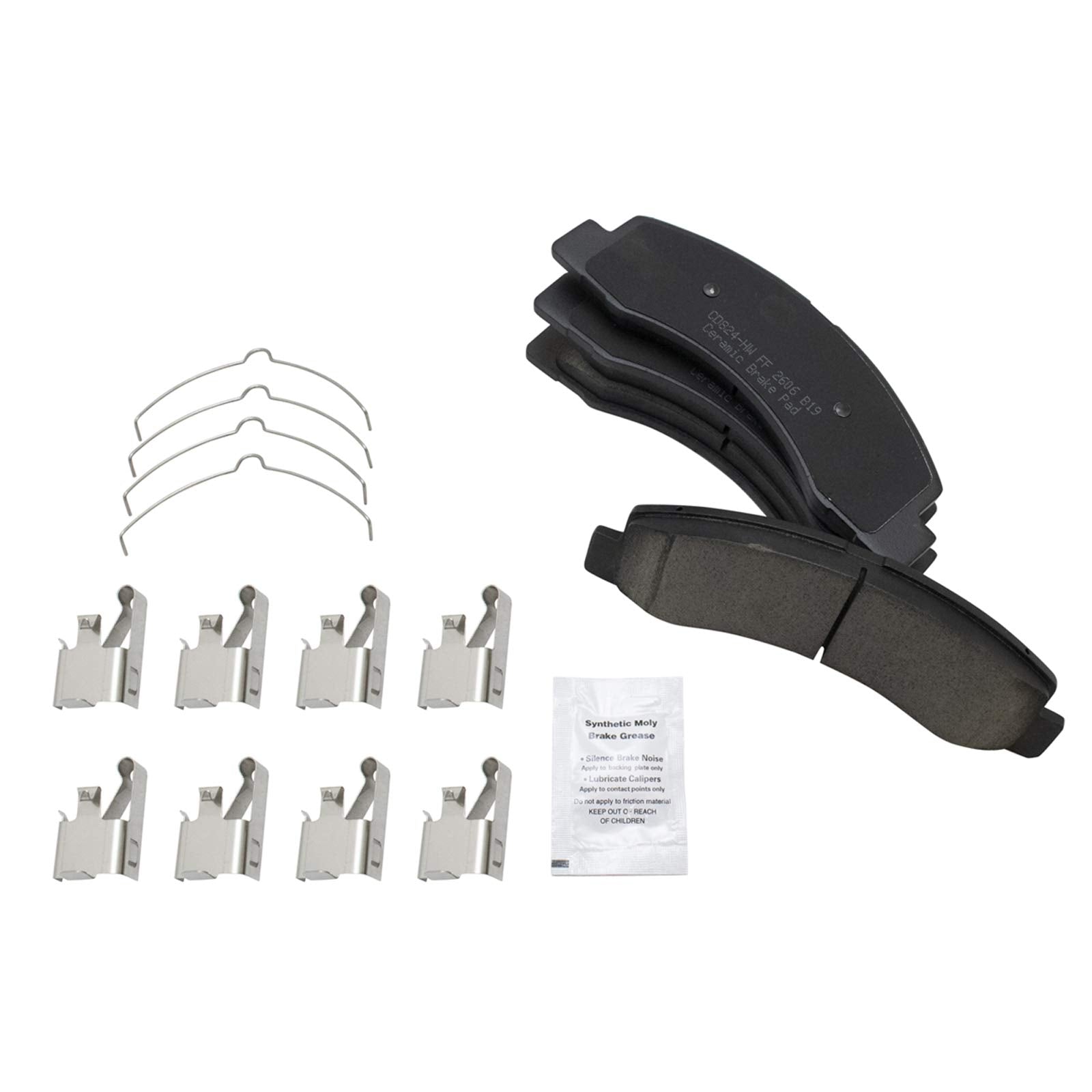 Trq Front Brake Pad & Rotor Kit Brake Pads Brake Rotor Ceramic Premium G-Coated Compatible With 2000-2005 Ford Excursion 2000-20