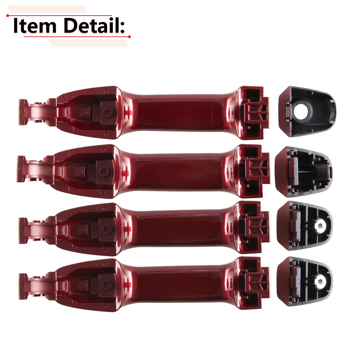 RLB-HILON Exterior Door Handle Set for Toyota Camry 2012-2017, Red Painted Color, Model LS-275